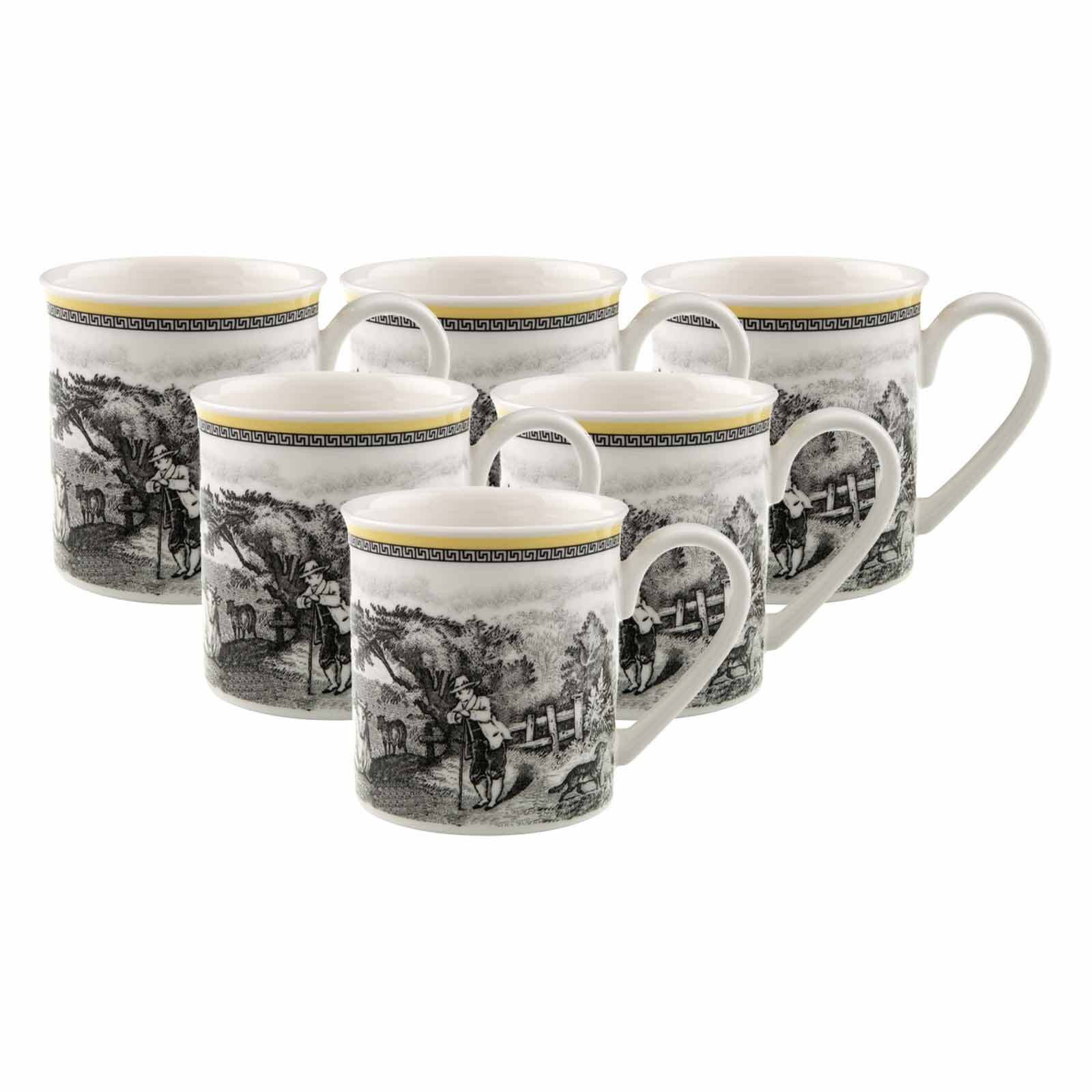 Villeroy & Boch Becher Audun Ferme Kaffeebecher 300 ml 6er Set, 6-tlg., Porzellan