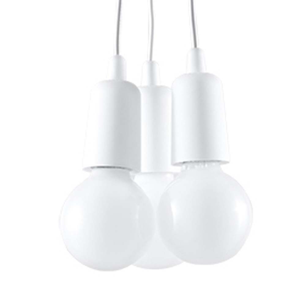 etc-shop Pendelleuchte, Leuchtmittel 90 H Deckenleuchte Pendelleuchte PVC Weiß inklusive, Küche Esszimmer nicht cm