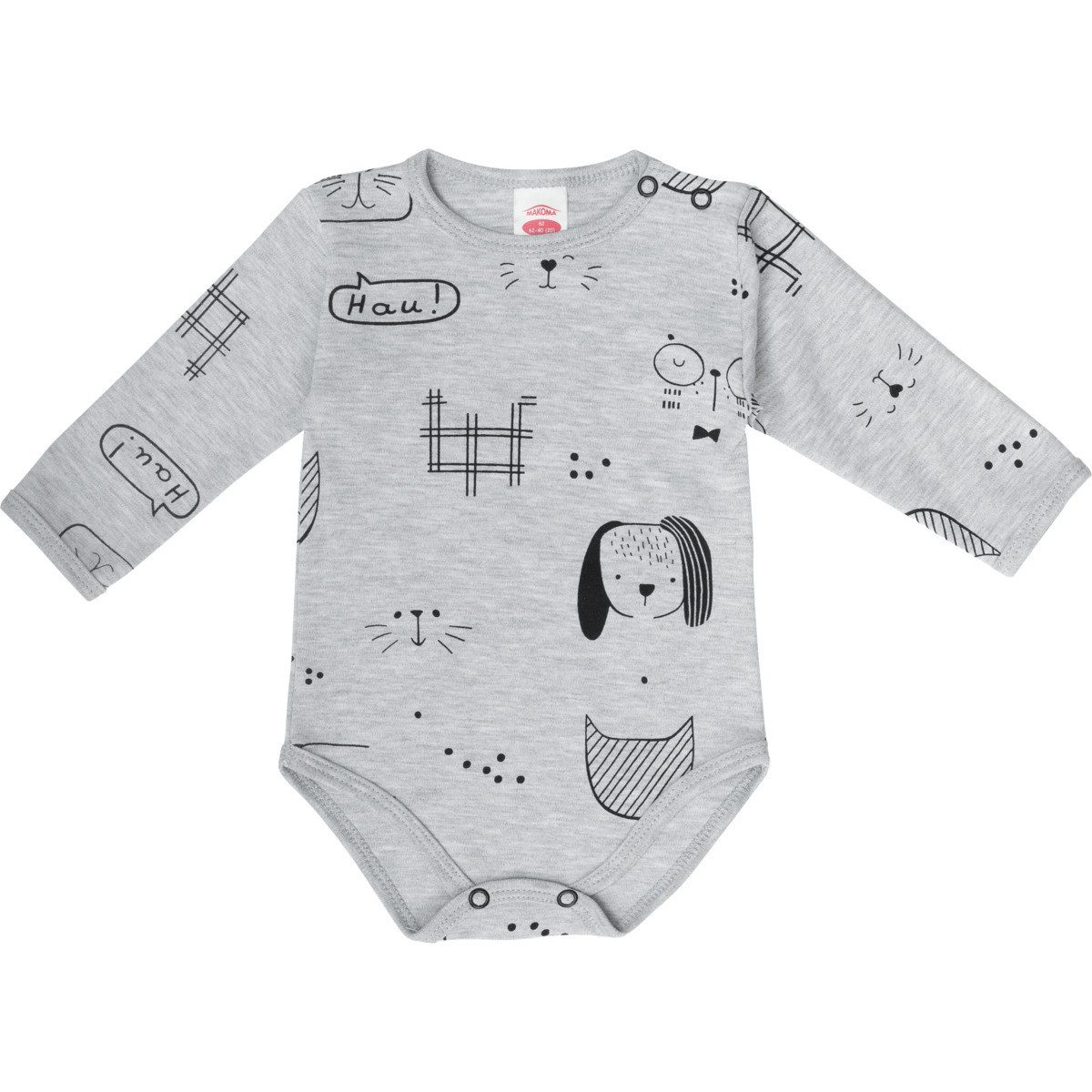 Langarmbody Katze Unisex Kinder