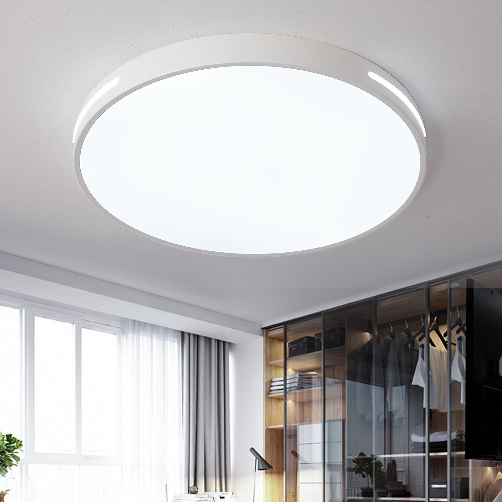 Natsen Deckenleuchte LED Deckenlampe, 96W, Voll dimmbar mit Fernbedienung, günstig online kaufen