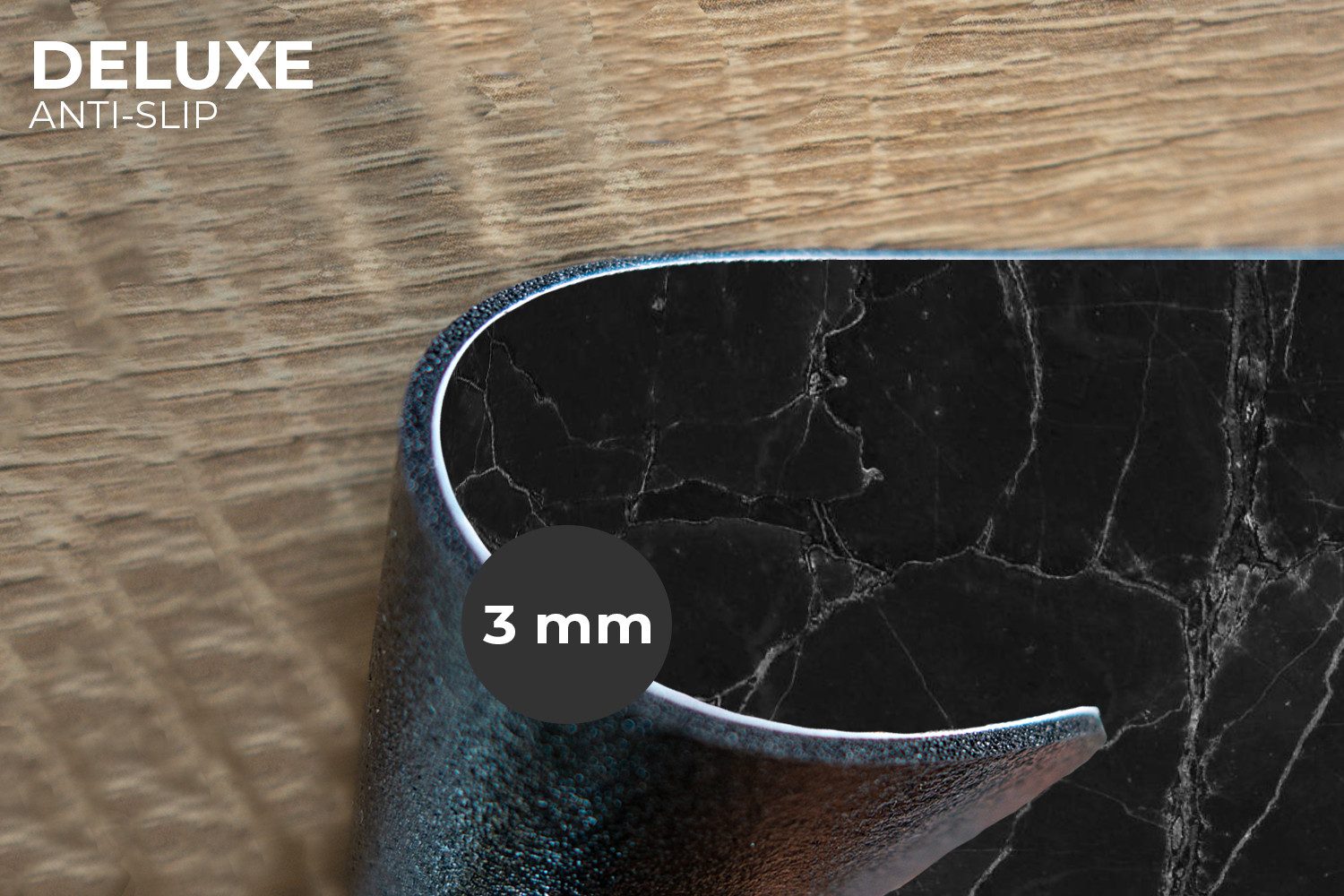 MuchoWow Platzset Marmor - Schwarz, (6-St), Platzsets, Tischset, Abwaschbar, Tischsets, Platzdeckchen