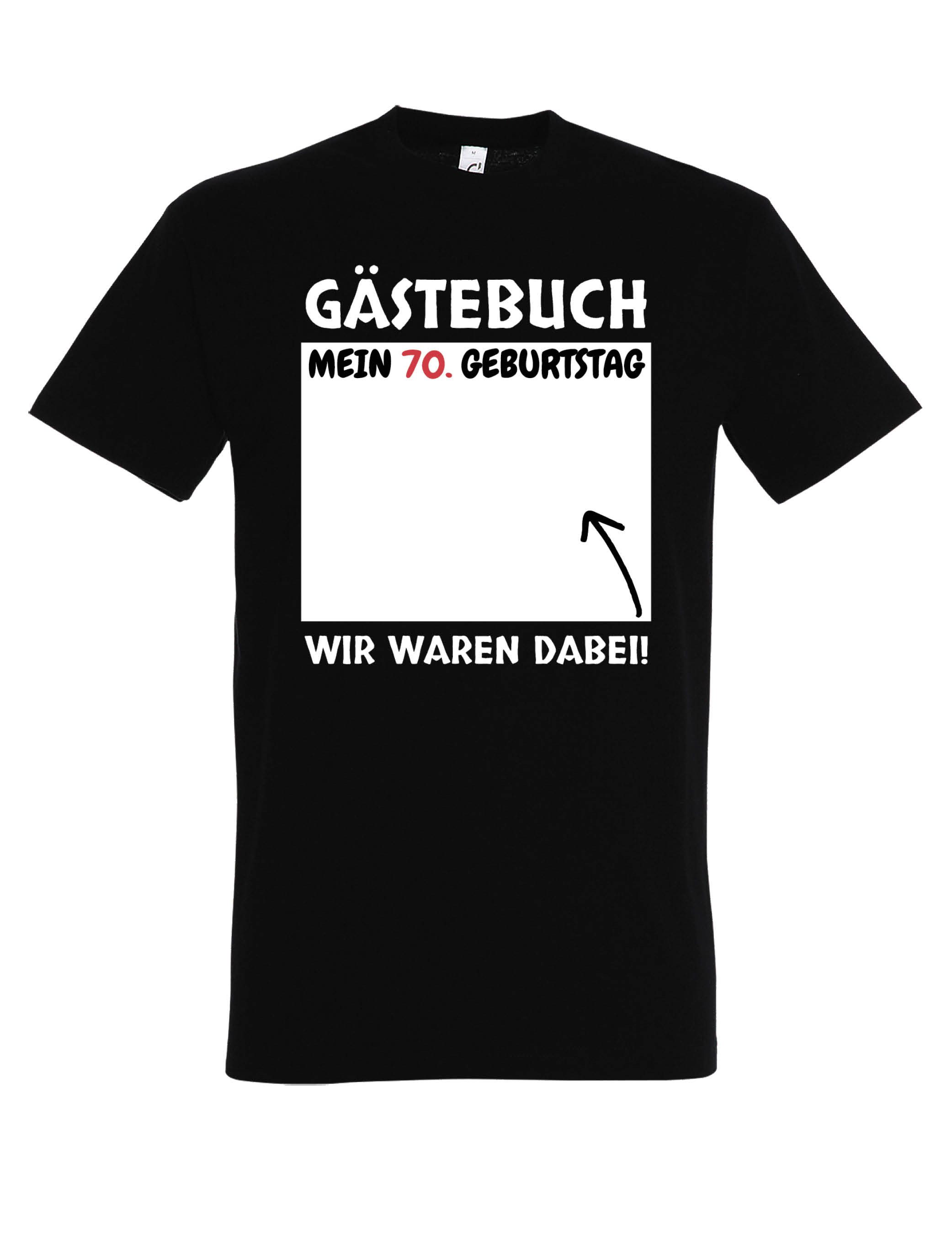 Youth Designz Print-Shirt Gästebuch 70. Geburtstag günstig online kaufen