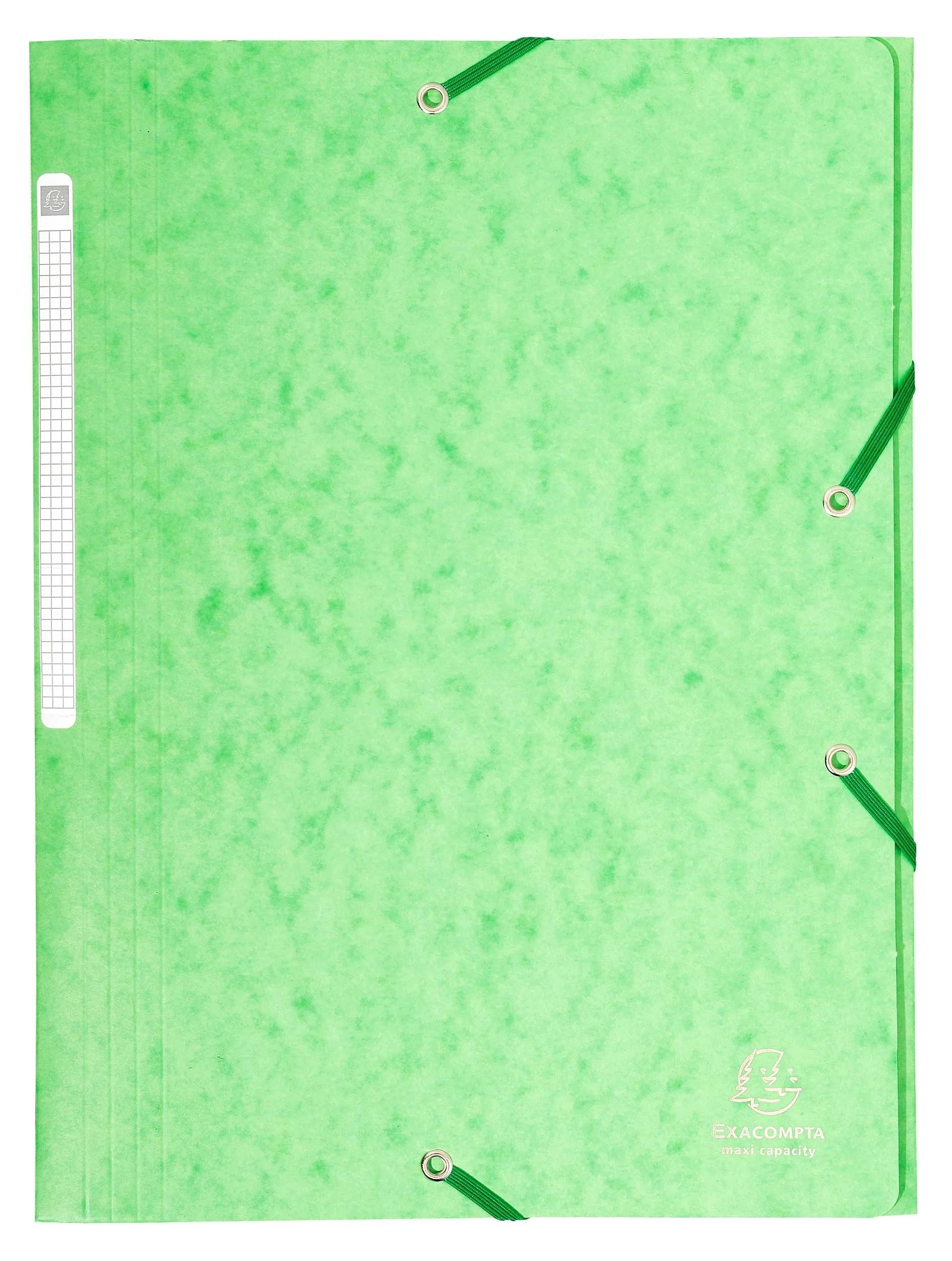 Organisationsmappe 25x Sammelmappe +Gummizug 3 Klappen Karton A4 MAXI Lindgrün 17122H