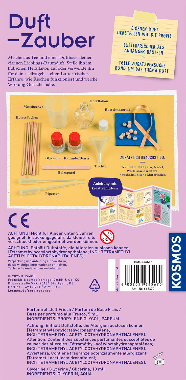 Kosmos Experimentierkasten Duft-Zauber, Made in Europe