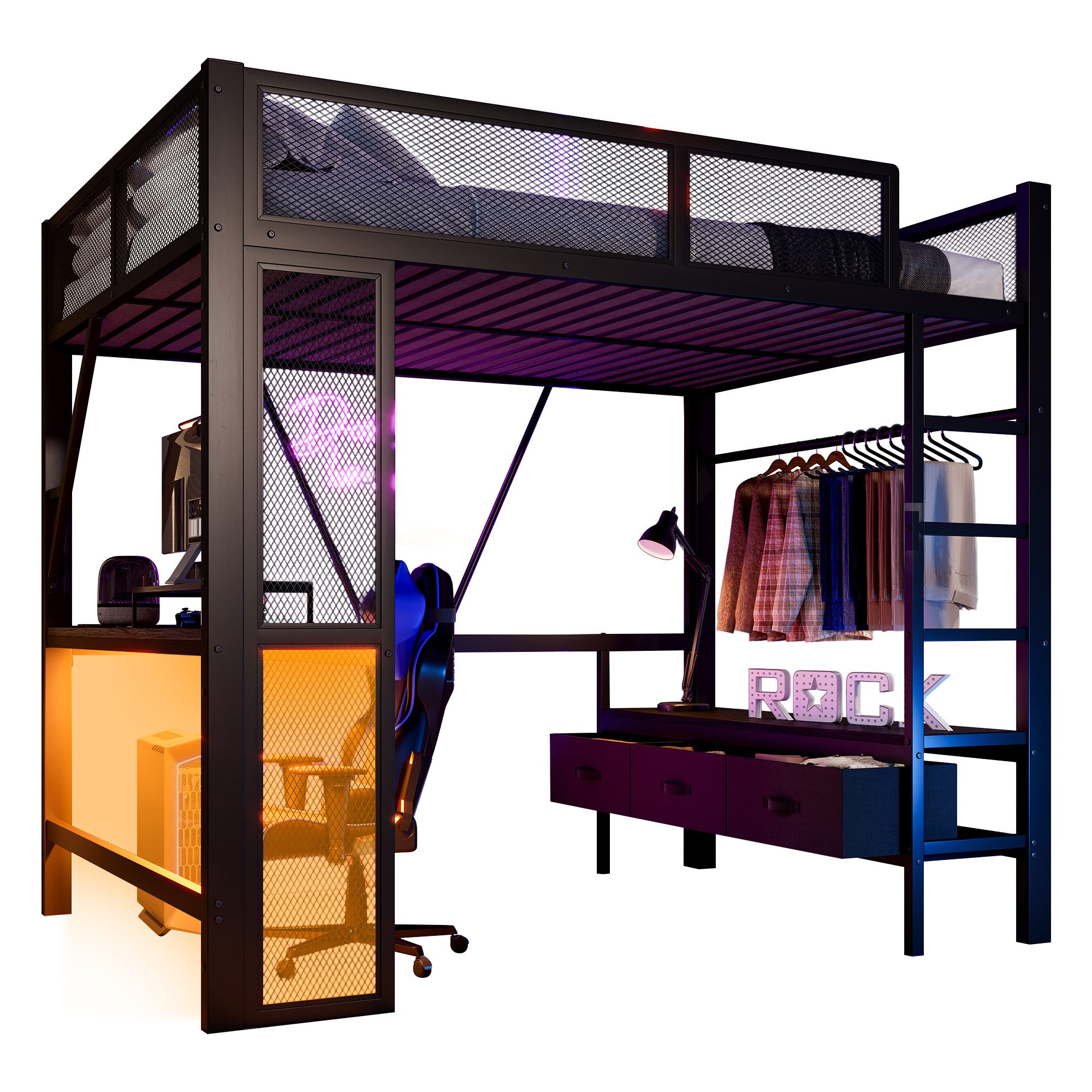 OKWISH Hochbett Metall-Spielhochbett (für Kinder & günstig online kaufen