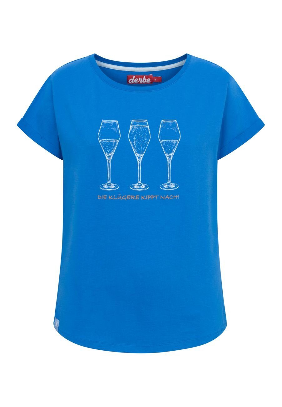 Derbe Print-Shirt Die Klügere Damen T-Shirt (1-tlg)