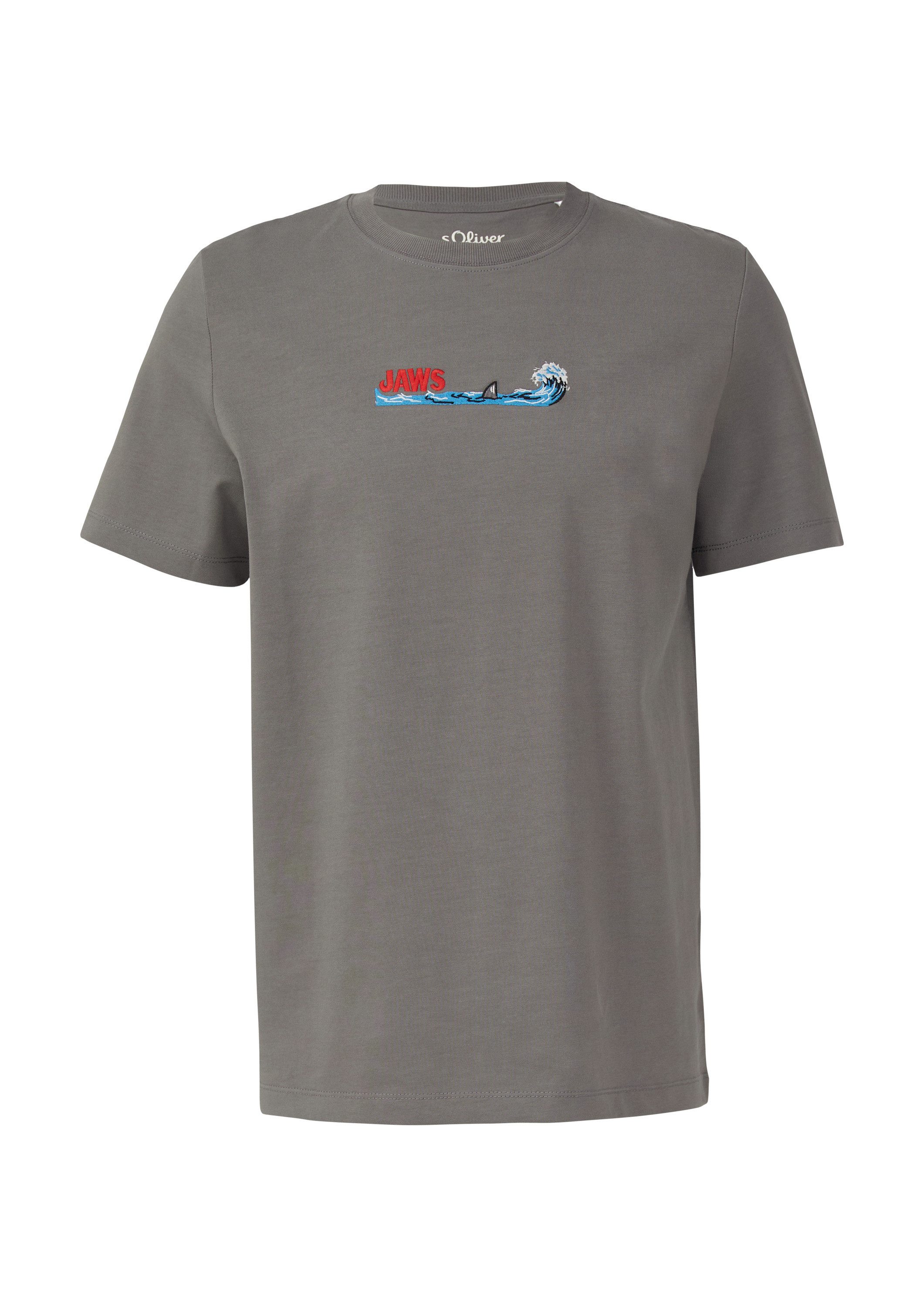 s.Oliver Kurzarmshirt T-Shirt T-Shirt aus Heavy Jersey mit Jaws© UCS LLC Ar günstig online kaufen