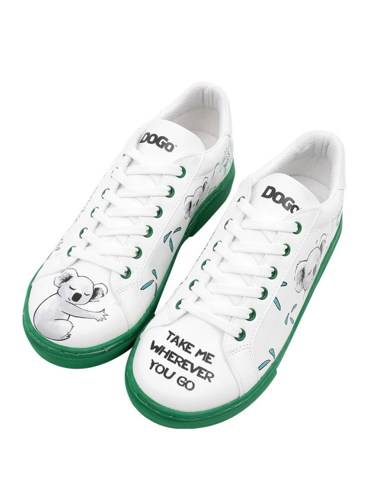DOGO Ace Low-Top Sneaker Best Of Tweety And Sylvester Black Damen Sneaker Handgefertigt