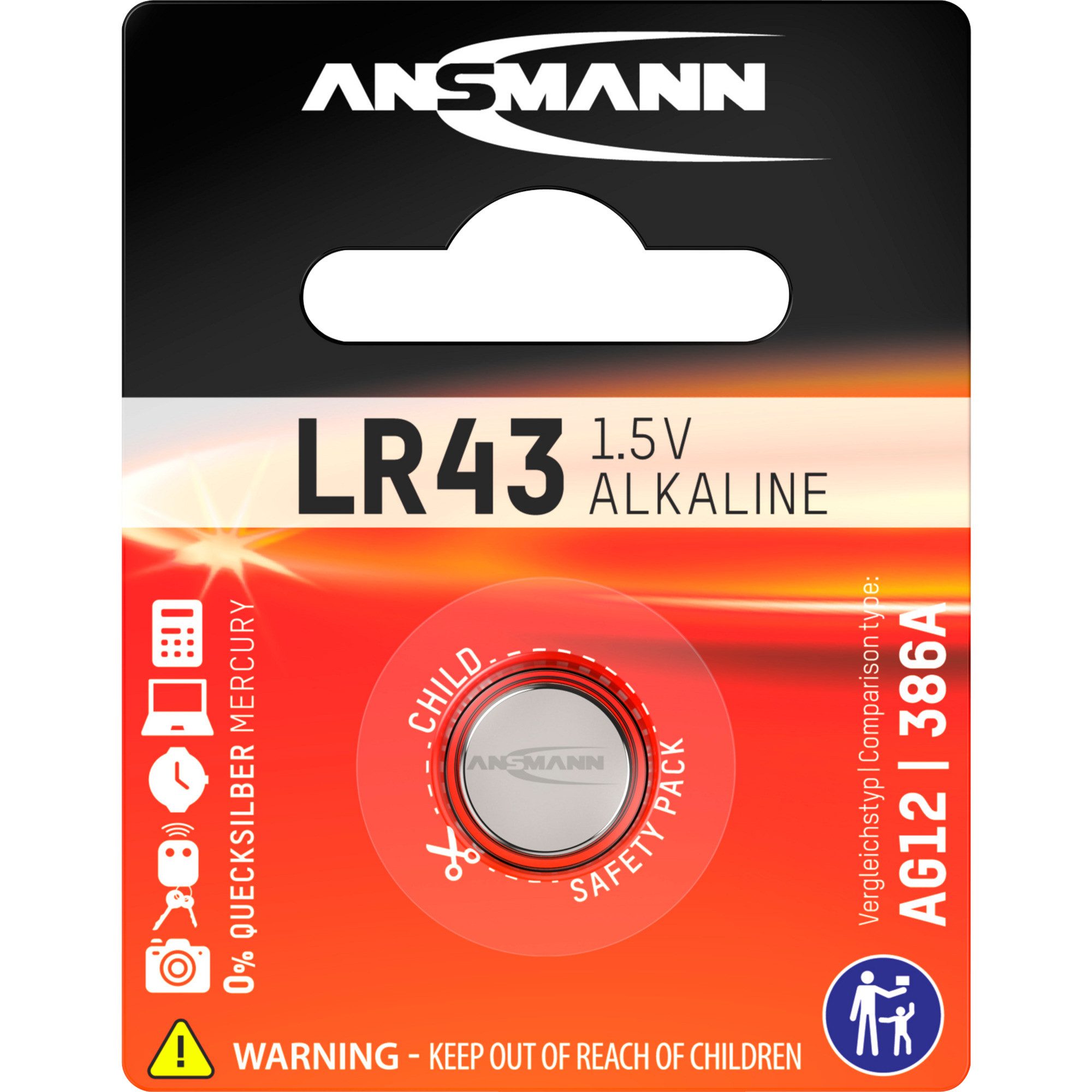 ANSMANN AG Ansmann LR43, Batterie Batterie