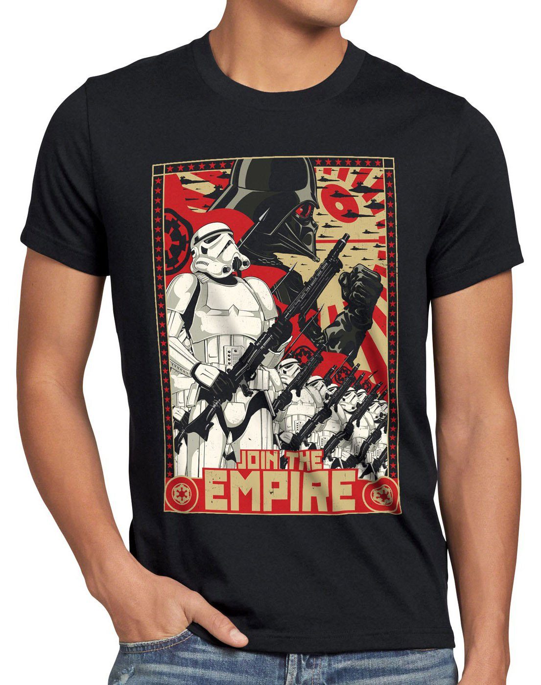 style3 Print-Shirt Herren T-Shirt Join Empire sturmtruppen imperium the