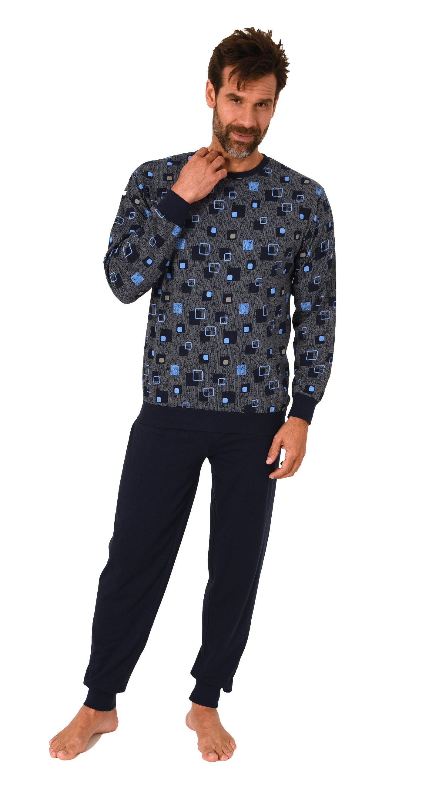 Normann Pyjama Normann Herren langarm Schlafanzug günstig online kaufen