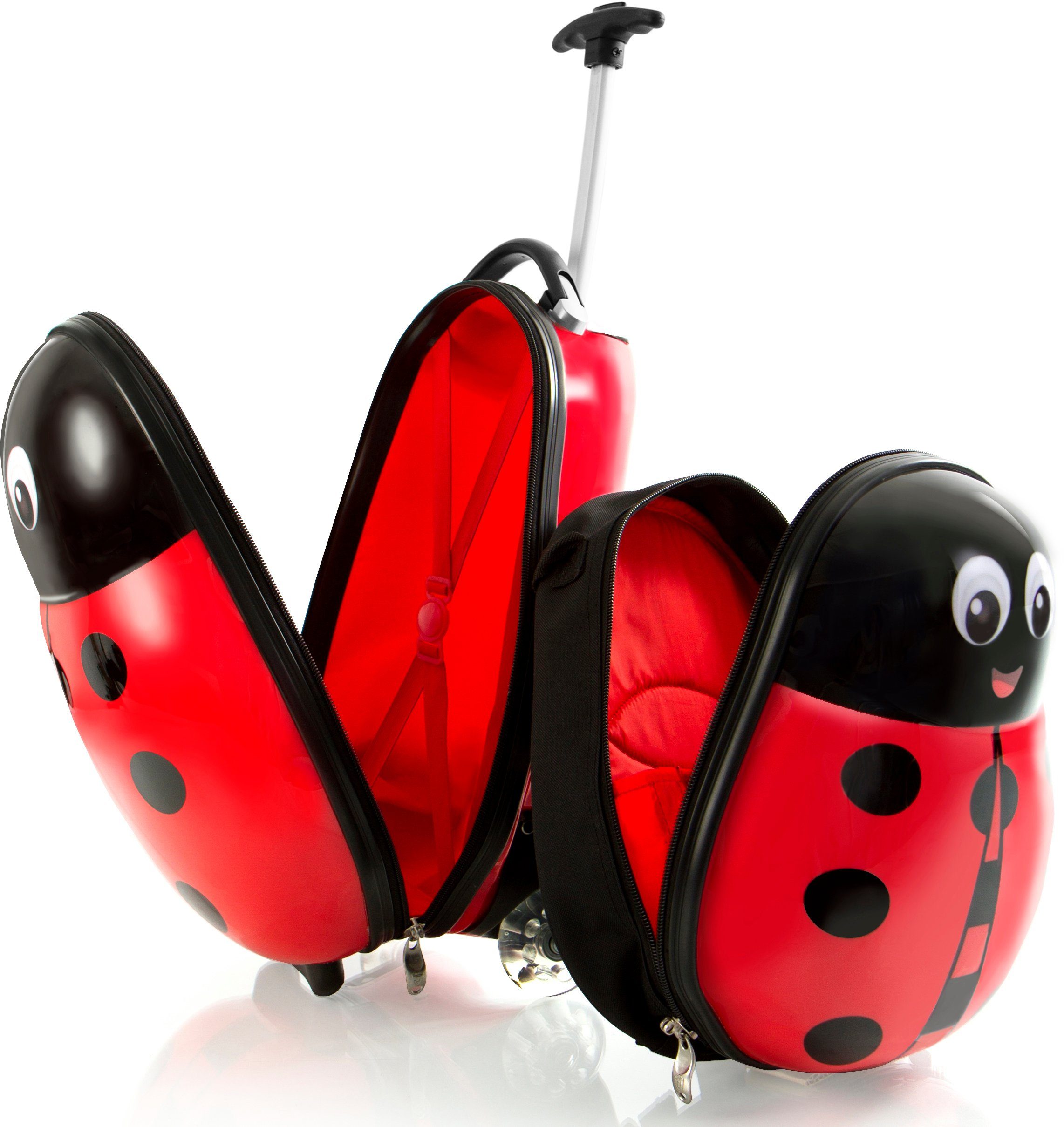 Heys Kinderkoffer Travel Tots, Marienkäfer, 2 Rollen, Heys Kindertrolley Kinder Reisegepäck