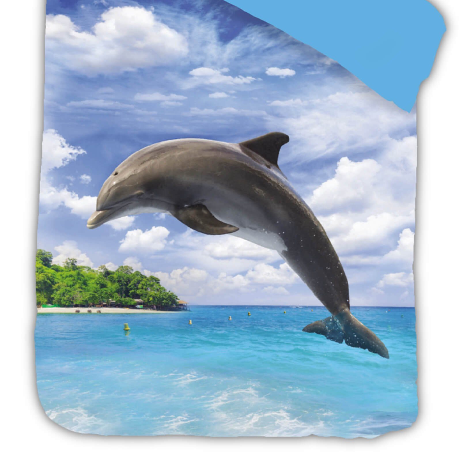 Delfin-Bettwäsche-Set Queen Size – Ozean-Design, Mikrofaser, Inkl. Spannbetttuch & Kissenbezüge