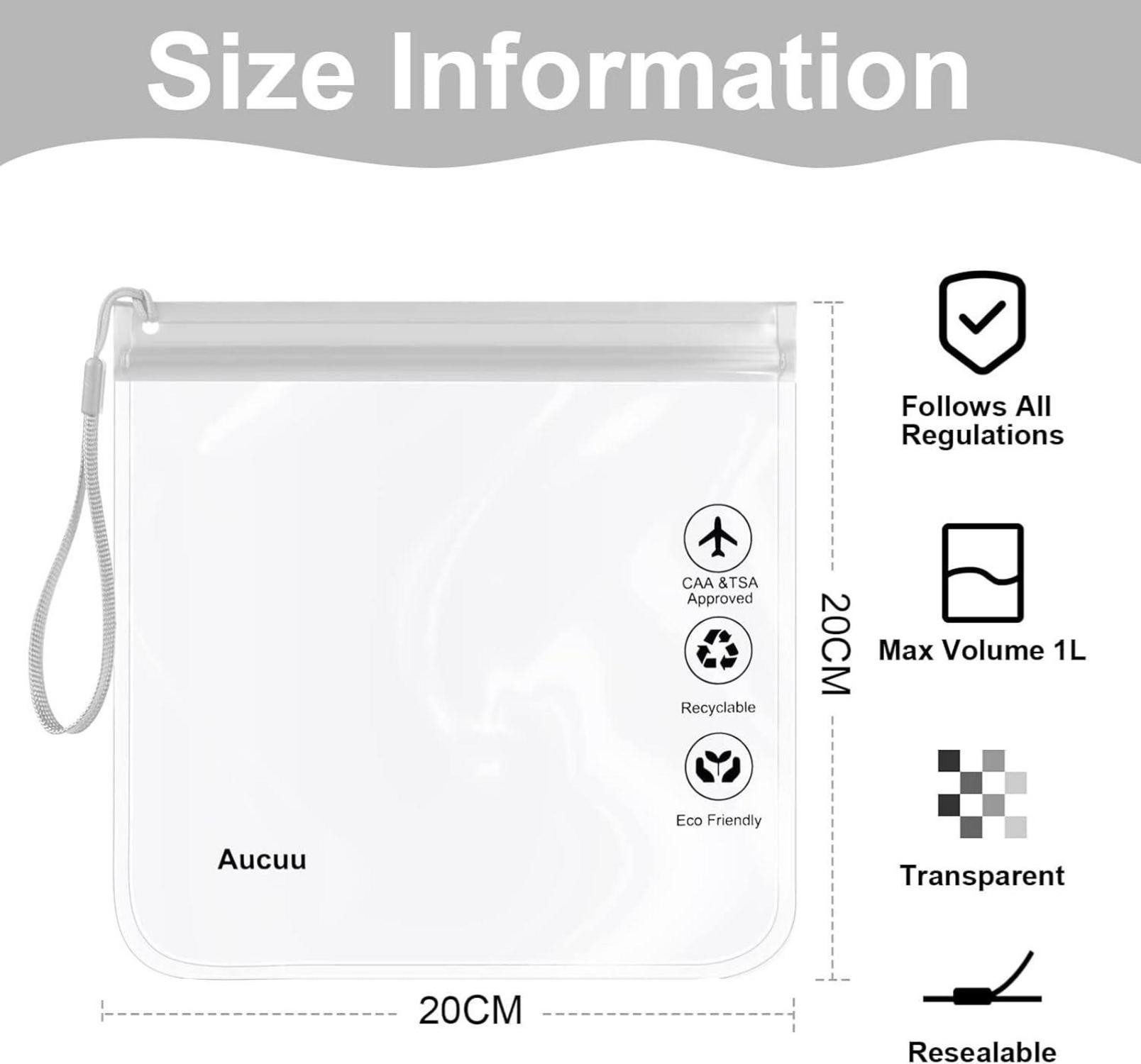 LuxusKollektion Liquidtasche Transparente 1L Flugzeug Flüssigkeitsbeutel günstig online kaufen