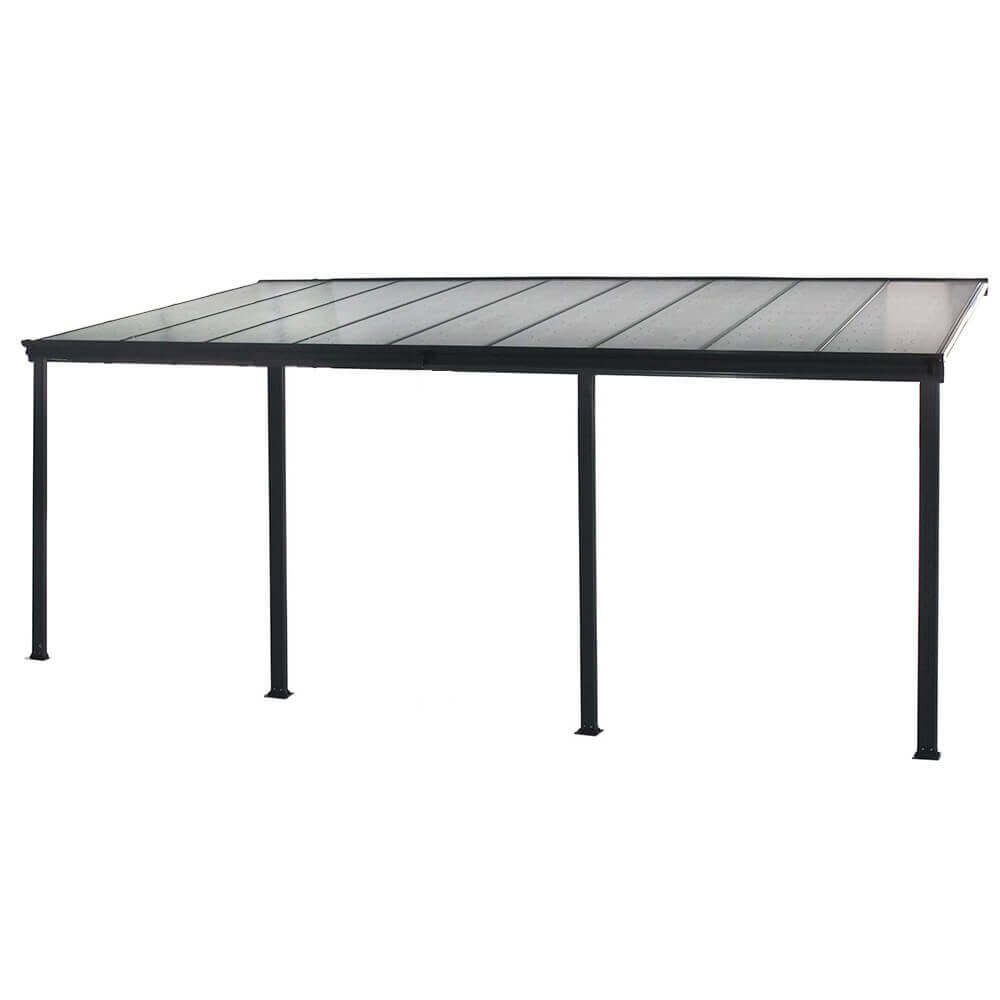 HOME DELUXE Terrassendach SOLIS - Größenauswahl, BxT: 618x303 cm, Bedachung Hohlkammerplatten, (Doppelstegplatten Dach), Pergola aus Aluminium, Sonnenschutz für Terrasse