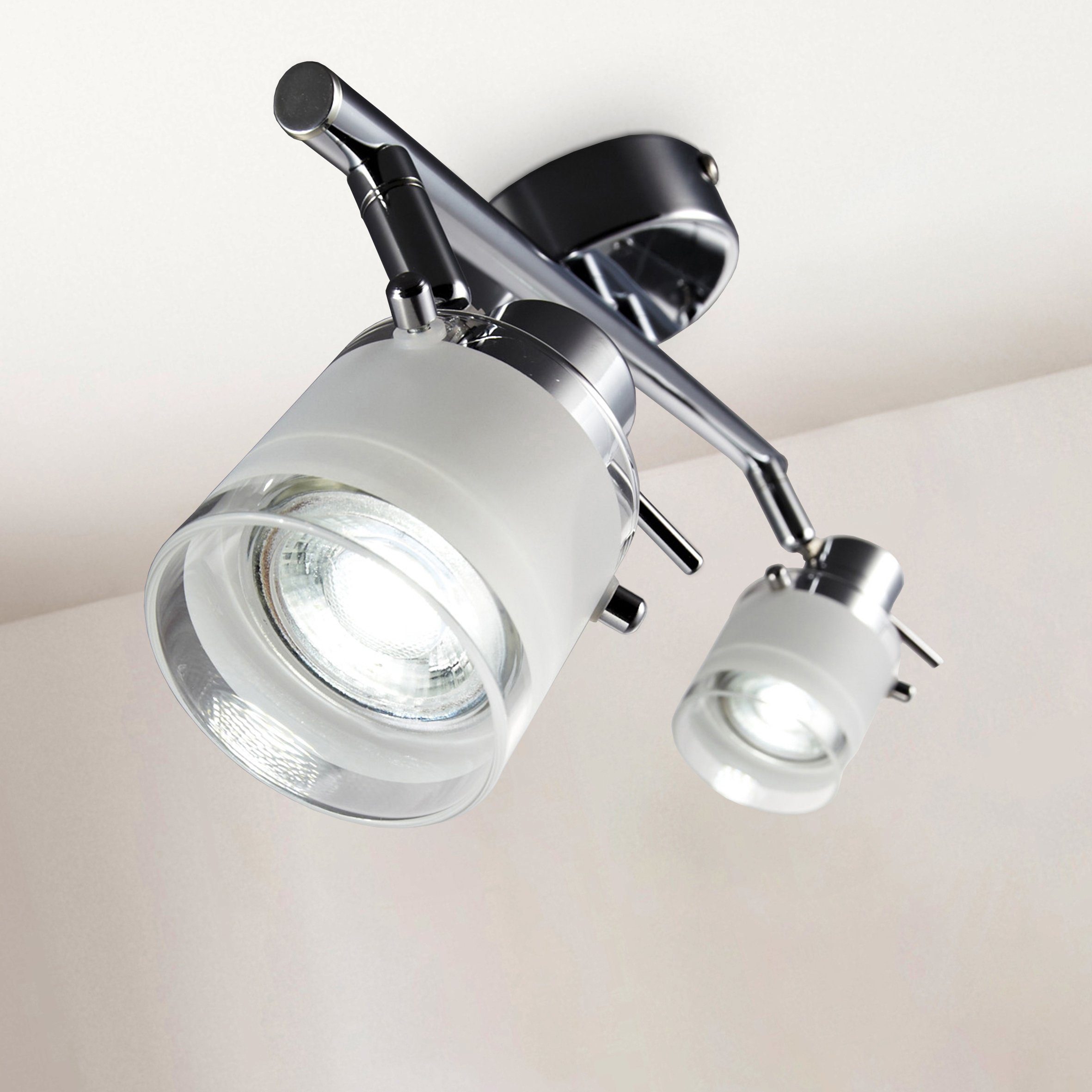 B.K.Licht LED Deckenleuchte, mit Glaslampenschirm GU10 ...
