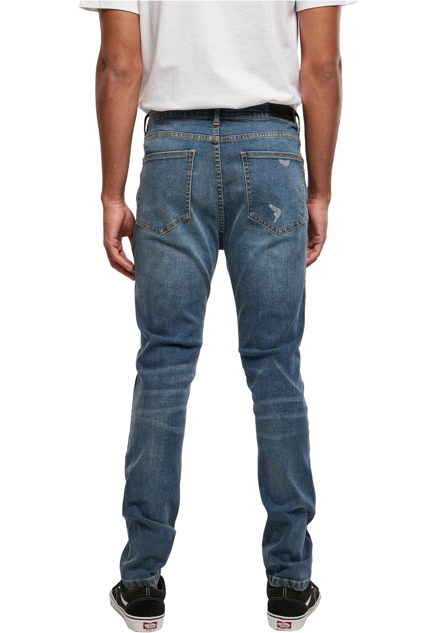 Destroyed Bequeme blue-heavy-destroyed-washed Jeans URBAN Slim (1-tlg) Fit Heavy Herren CLASSICS Jeans