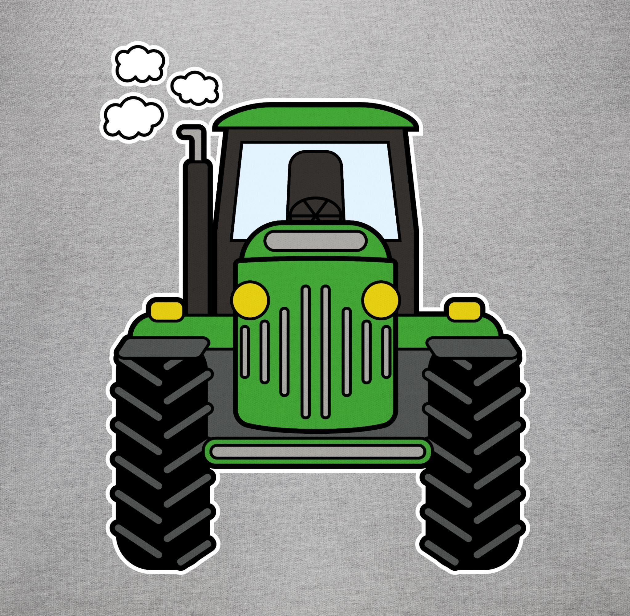 Shirtracer Shirtbody Traktor Trecker Landwirte Traktor meliert Bauern Grau Bulldog 2 Landwirtschaft Geschenk