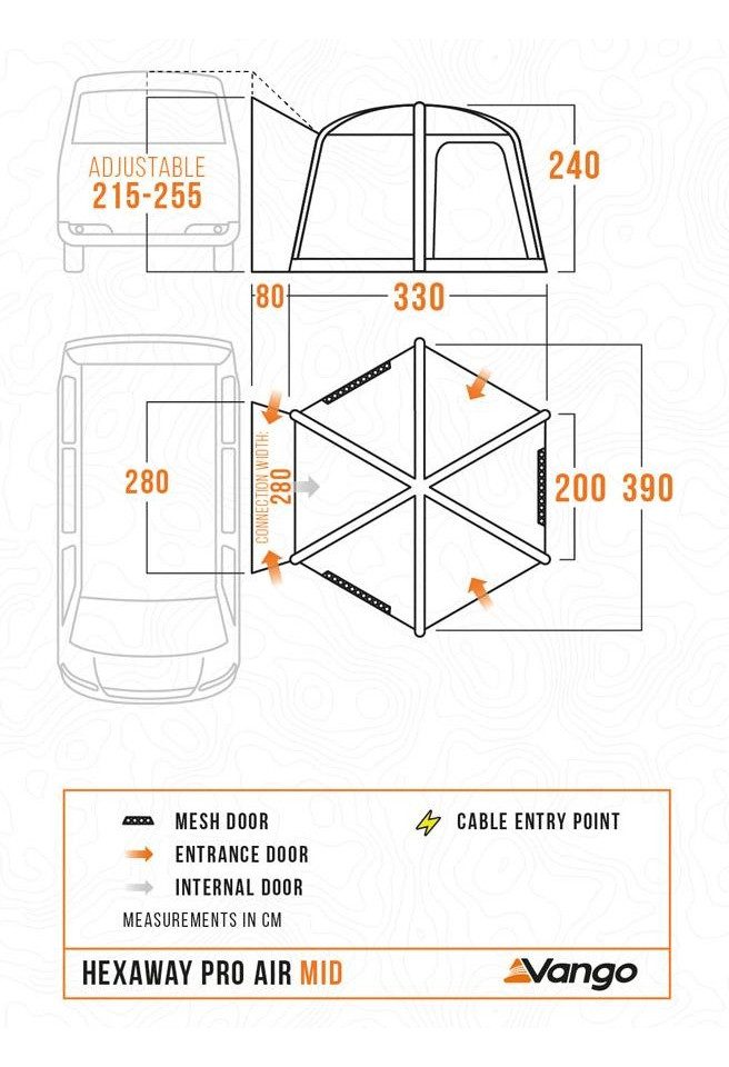 Vango Vorzelt Vango HexAway Pro Air Mid Vorzelt (22,1kg)