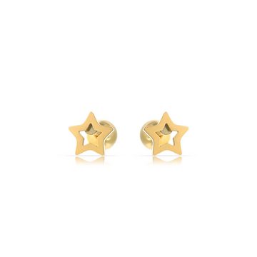 Made by Nami Ohrring-Set Sternförmige Ohrringe Gold für Damen Wasserfester Schmuck, Minimalistisch Geschenk für Sie