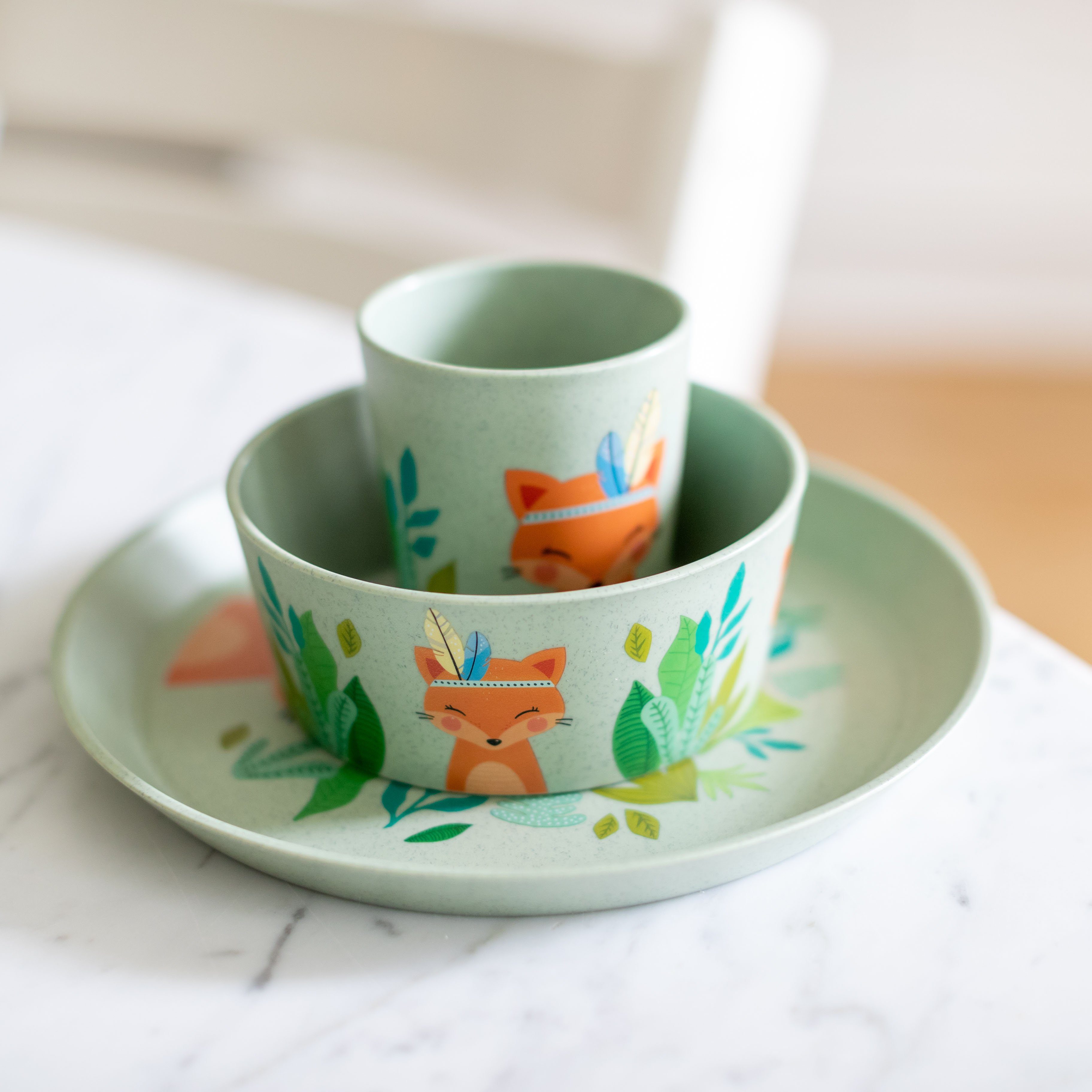 KOZIOL Kindergeschirr-Set 3er-Set Kleiner Teller + Schale + Becher CONNECT HARRY (3-tlg), 1 Personen, Kunststoff, Made in Germany, 3 Teile, für 1 Person – Bild 3 von 5