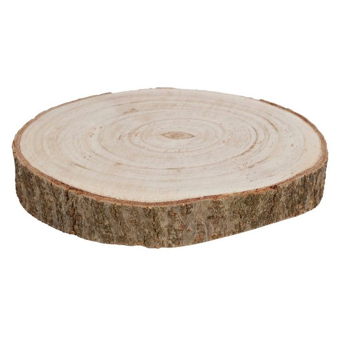 BURI Stumpenkerze Baumstammscheibe 20cm zum Basteln Holzscheibe Gesteckunterlage Dekomat
