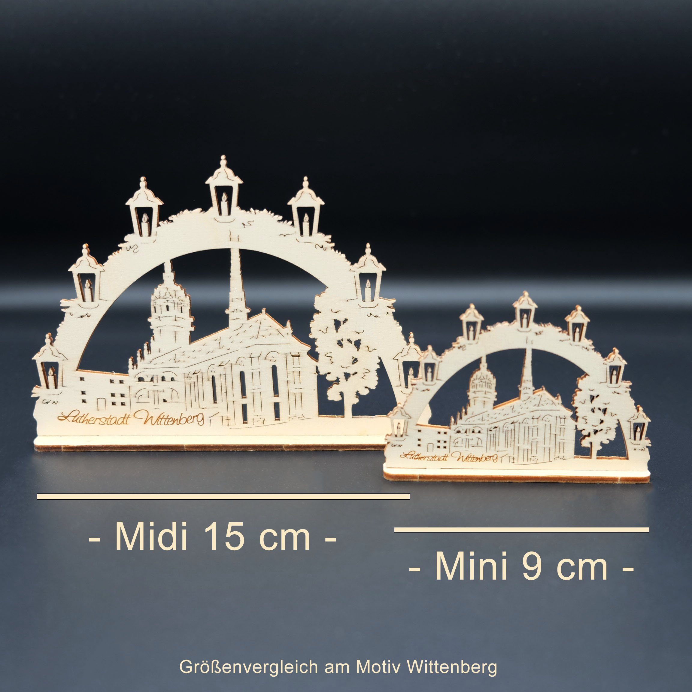 lang, DeColibri cm 9 Mini Kölner Handwerkskunst Schwibbogen Weihnachten Erzgebirge Dom, Schwibbogen