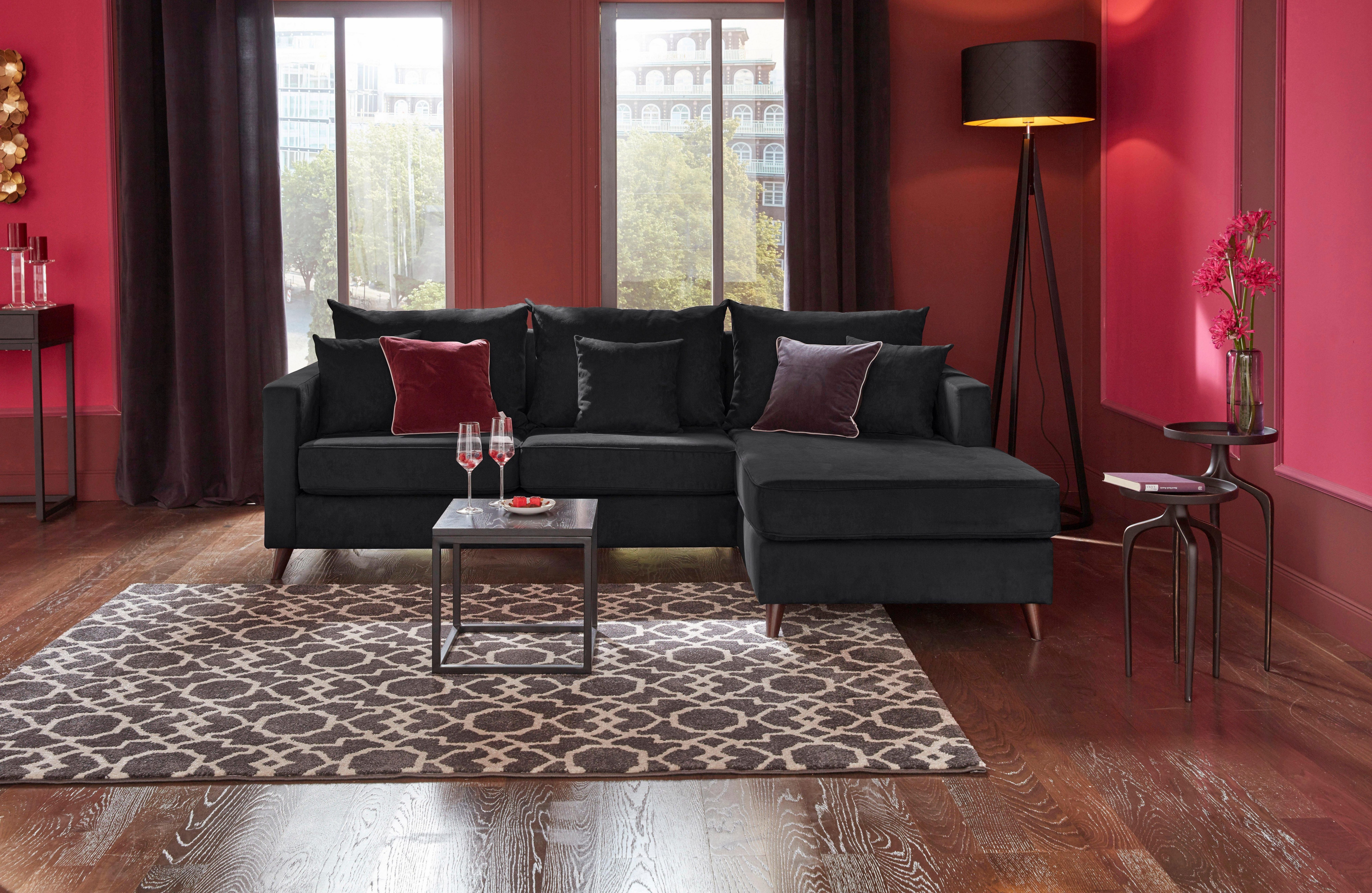 Home affaire Ecksofa Renesse L-Form, lose Kissen, Keder an Sitzkissen