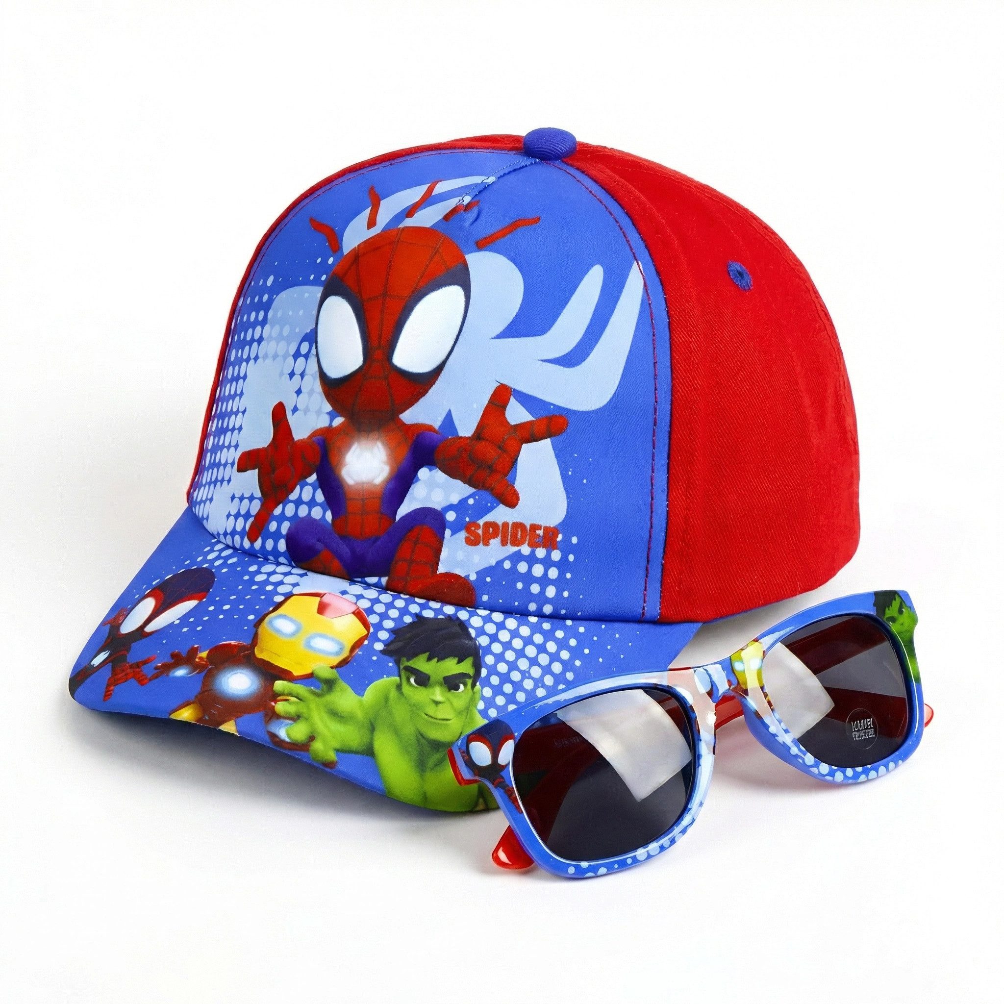 MARVEL Baseball Cap Marvel Spidey Kinder Basecap Baseball Kappe Mütze plus Sonnenbrille (Spar-Set, 2-St) Gr. 51