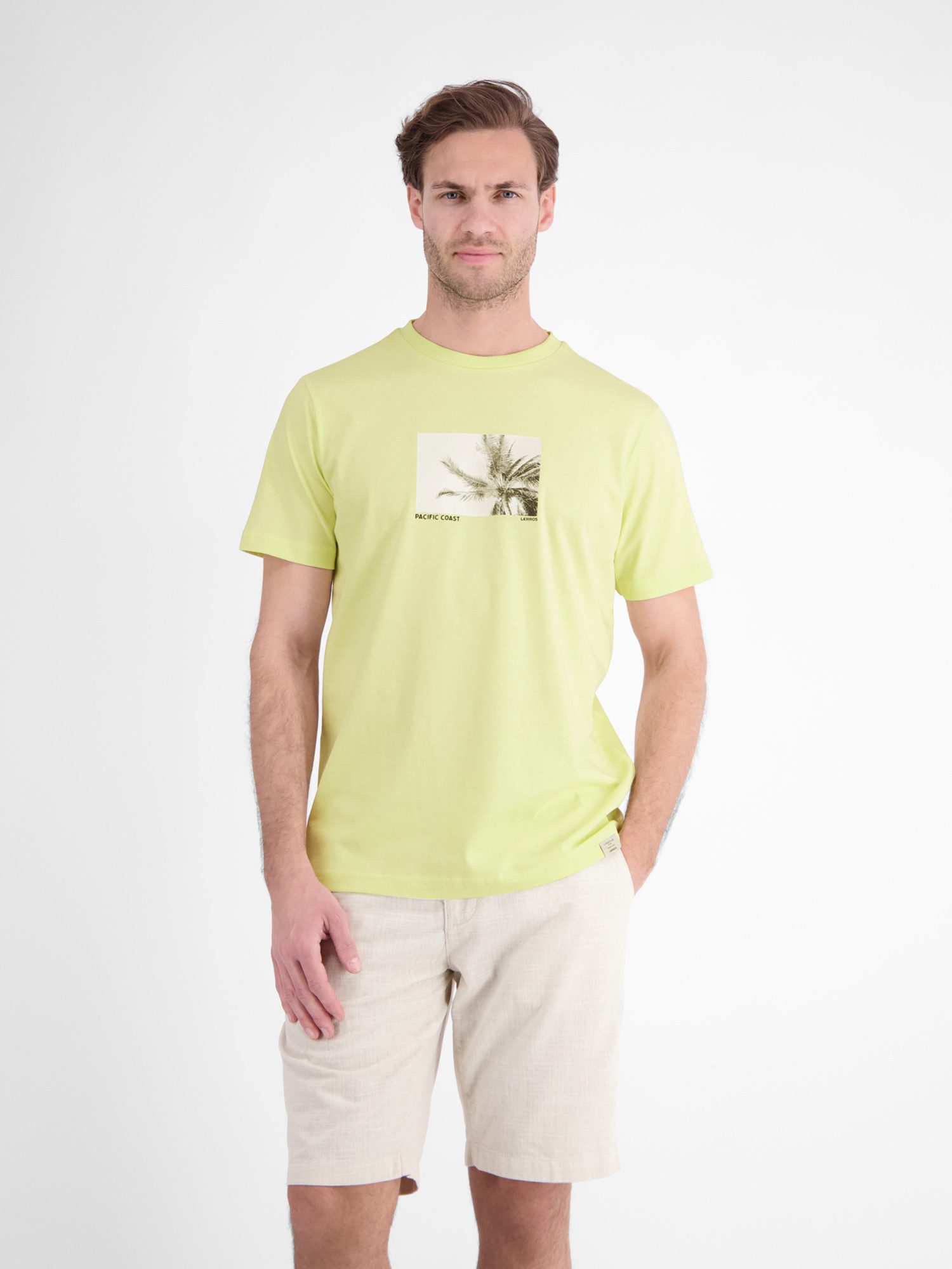 T-Shirt Baumwoll T-Shirt mit Motiv-Print und bequemem Rundkragen