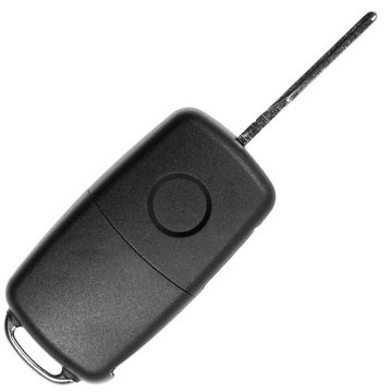 mt-key Auto Klapp Schlüssel 2 Tasten + 1x HAA Rohling + 1x passende CR2032 Knopfzelle, CR2032 (3 V), für VW Amarok T5 T6 Funk Fernbedienung