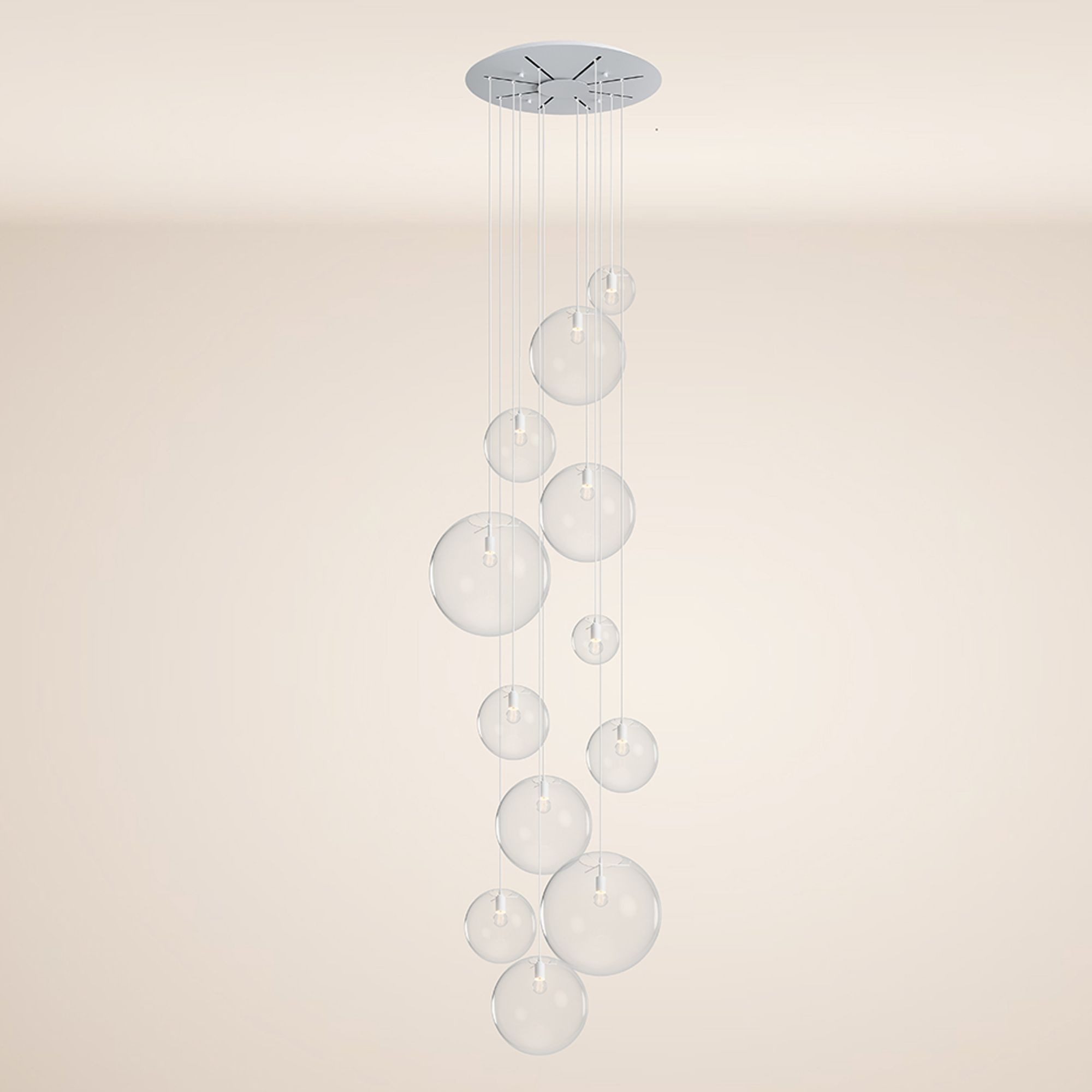 s.luce Pendelleuchte Orb Galerieleuchte 12-flammig Modular