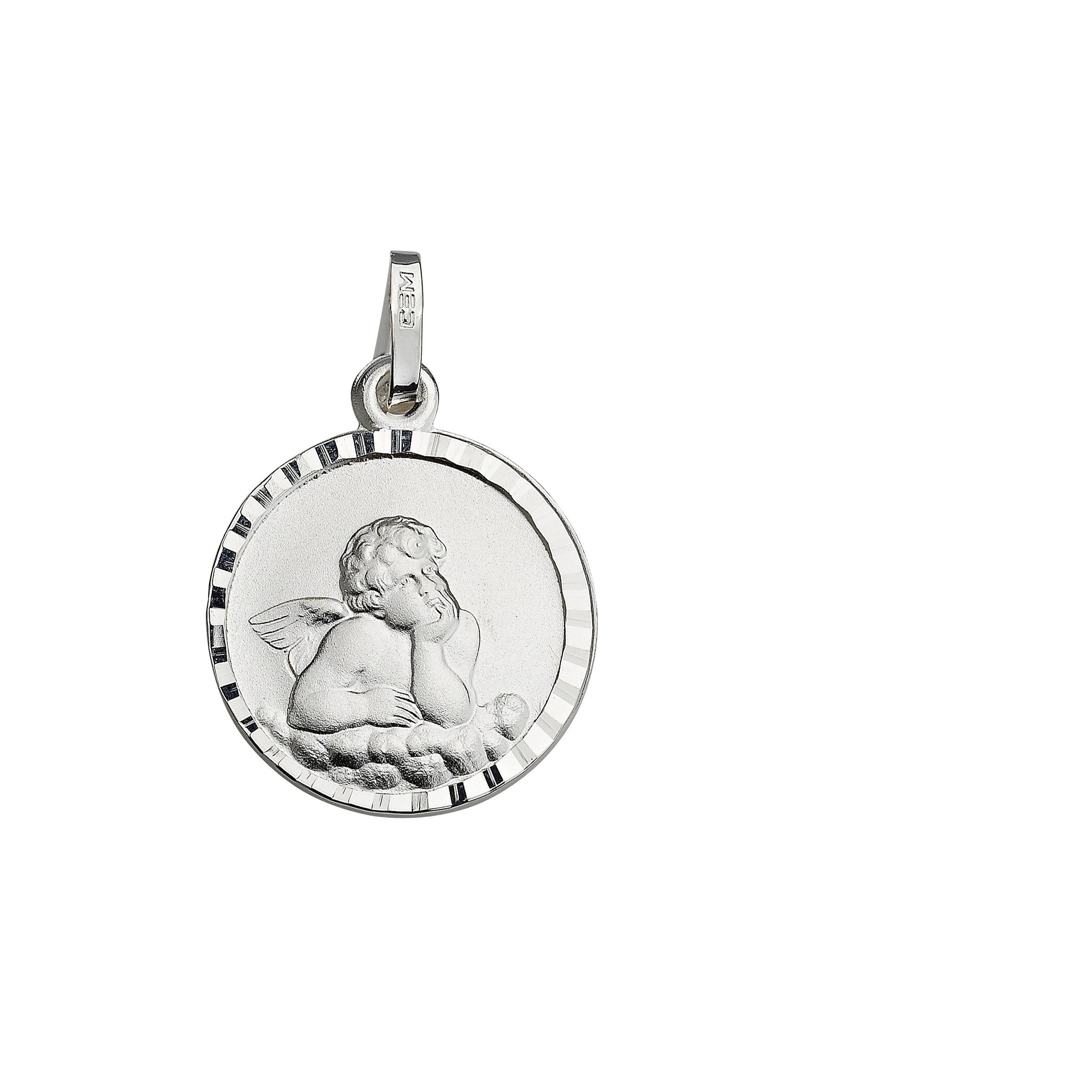 Firetti Kettenanhänger Schmuck Geschenk Silber 925 Halsschmuck Anhänger Kreis mit Engelmotiv