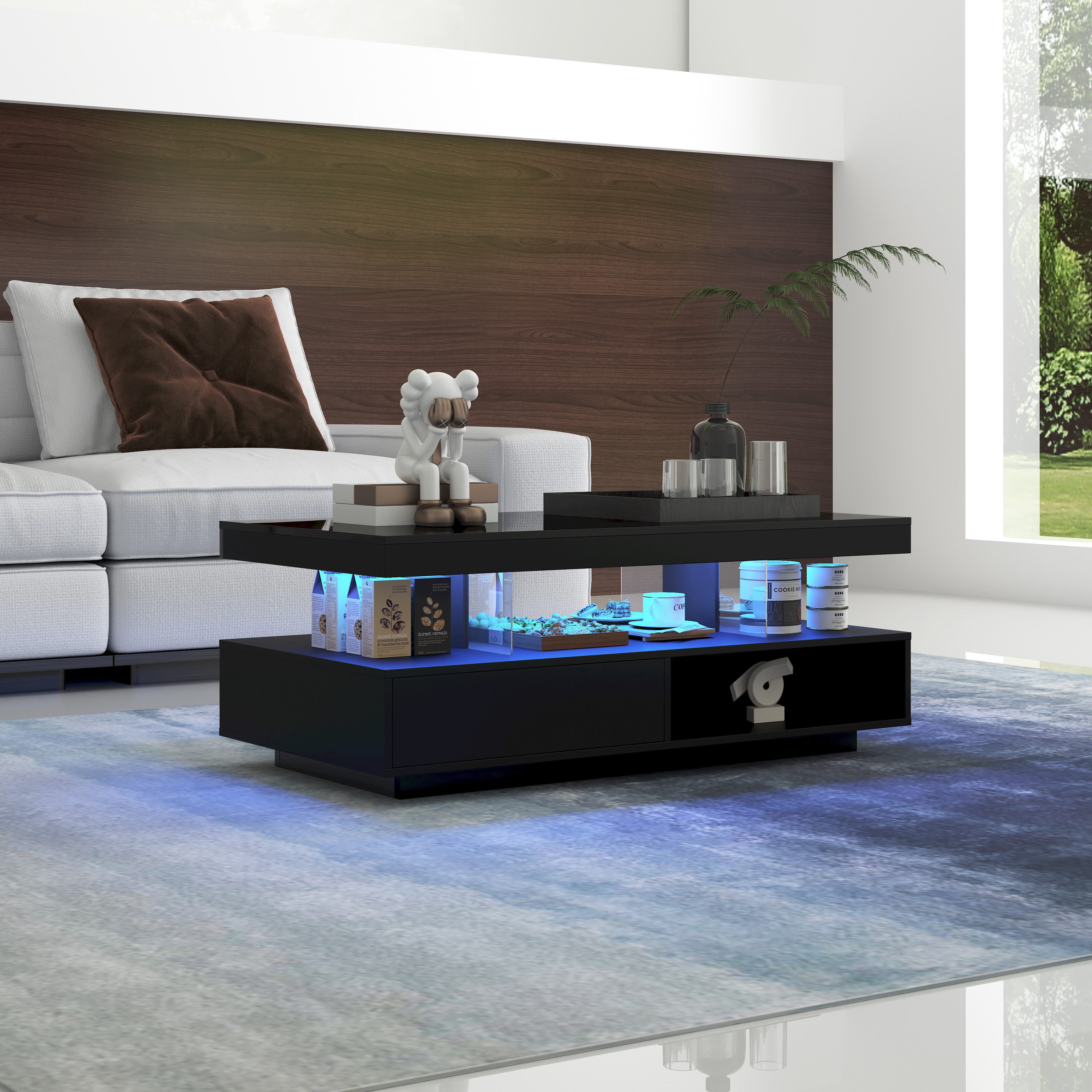 OKWISH Couchtisch Sofatisch Teetisch Kaffeetisch Beistelltisch günstig online kaufen