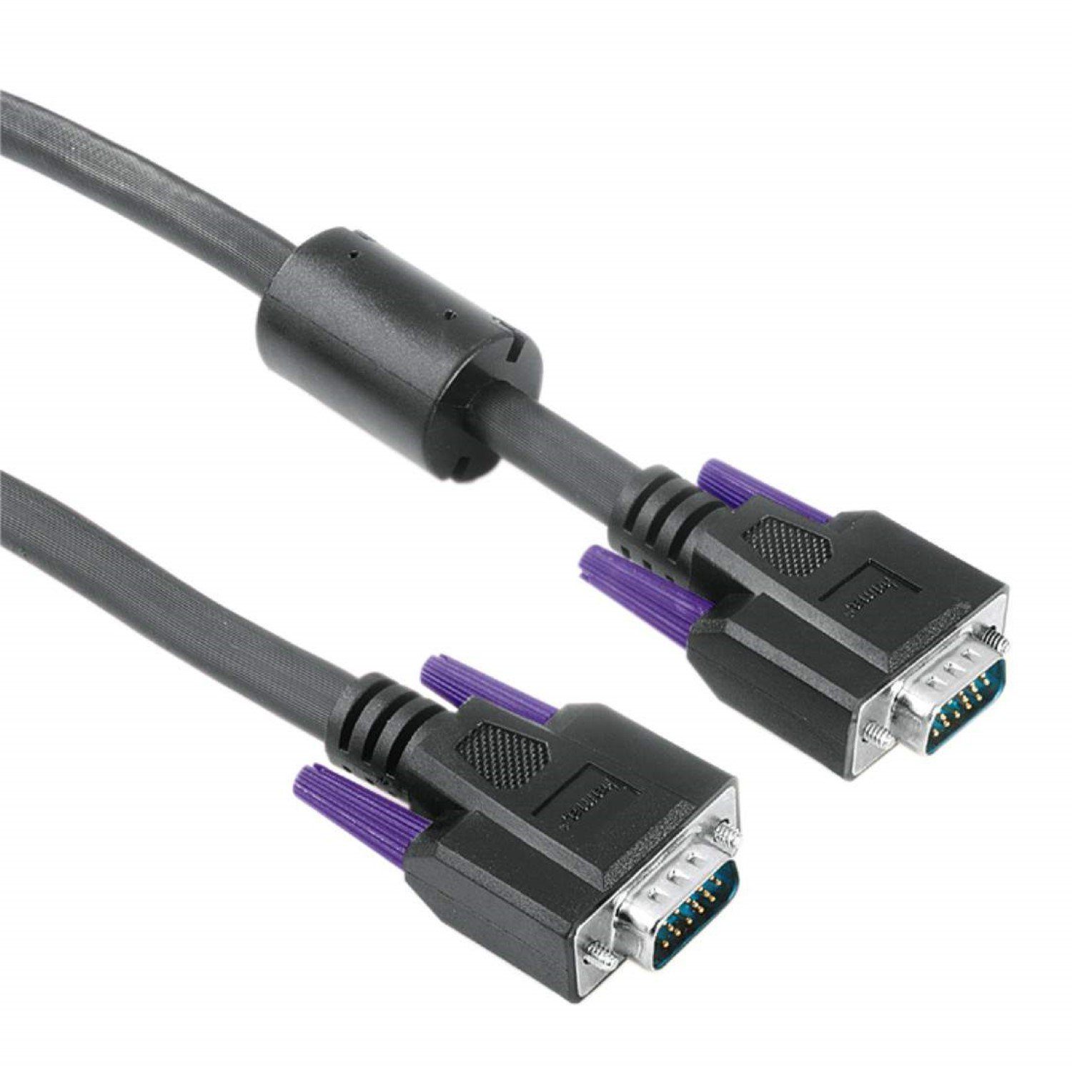 Hama 5m VGA-Kabel Monitor-Kabel HDD-Stecker 15-pol Video-Kabel, VGA, (500 cm), Anschlusskabel mit VGA HDD-Stecker für TV, Beamer, PC, Bildschirm etc.