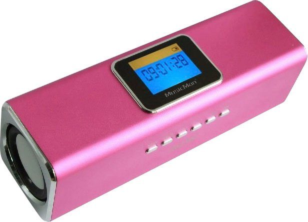 Portable-Lautsprecher Music (6 MusicMan Man W) MA Soundstation Display Technaxx 2.0 pink