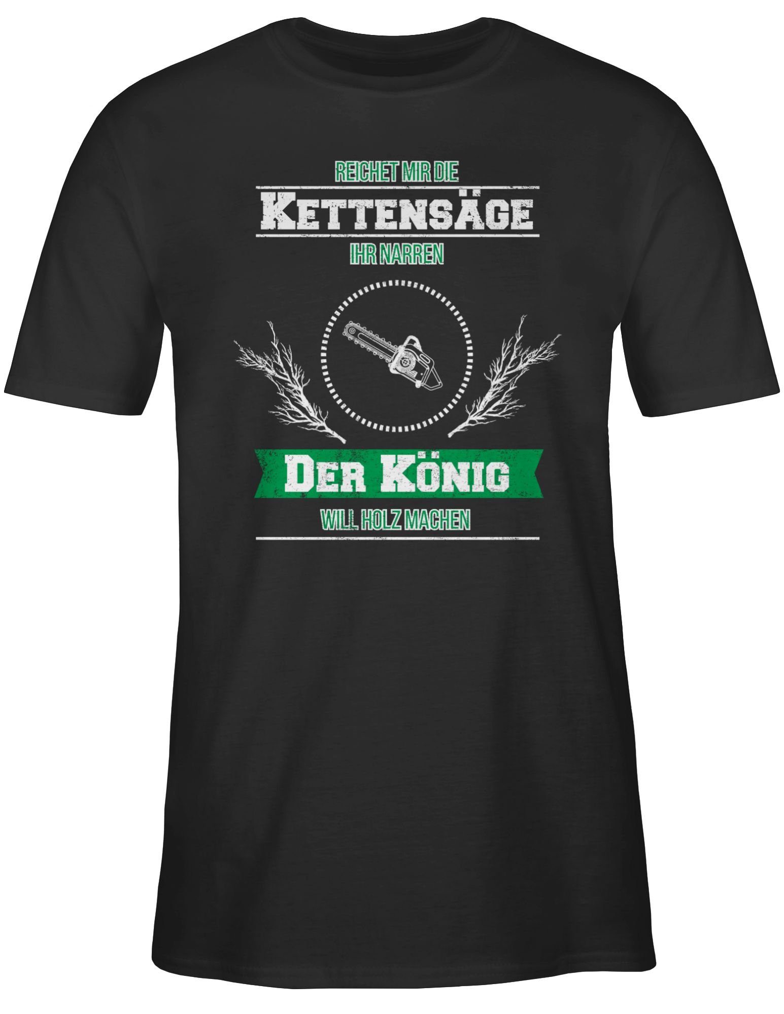 Sprüche Kettensäge T-Shirt Schwarz 01 die Reichet Statement mir Shirtracer