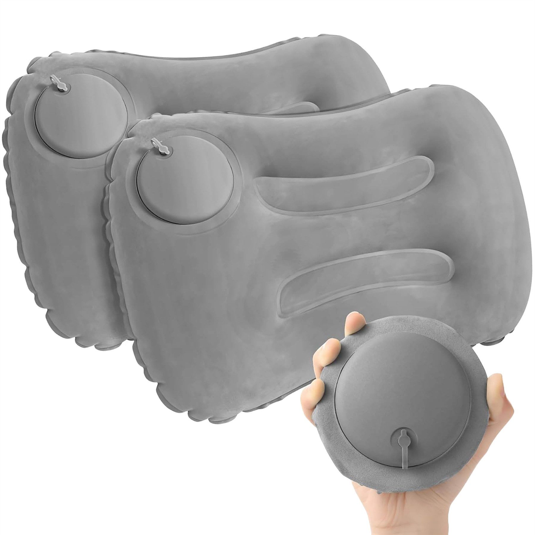 Mutig Nackenkissen 2 Stück Aufblasbares Camping Kissen,Reisekissen Handpres günstig online kaufen