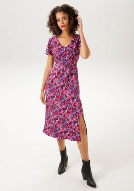 Aniston CASUAL Sommerkleid mit farbenfrohem, graphischem Blumendruck - NEUE KOLLEKTION