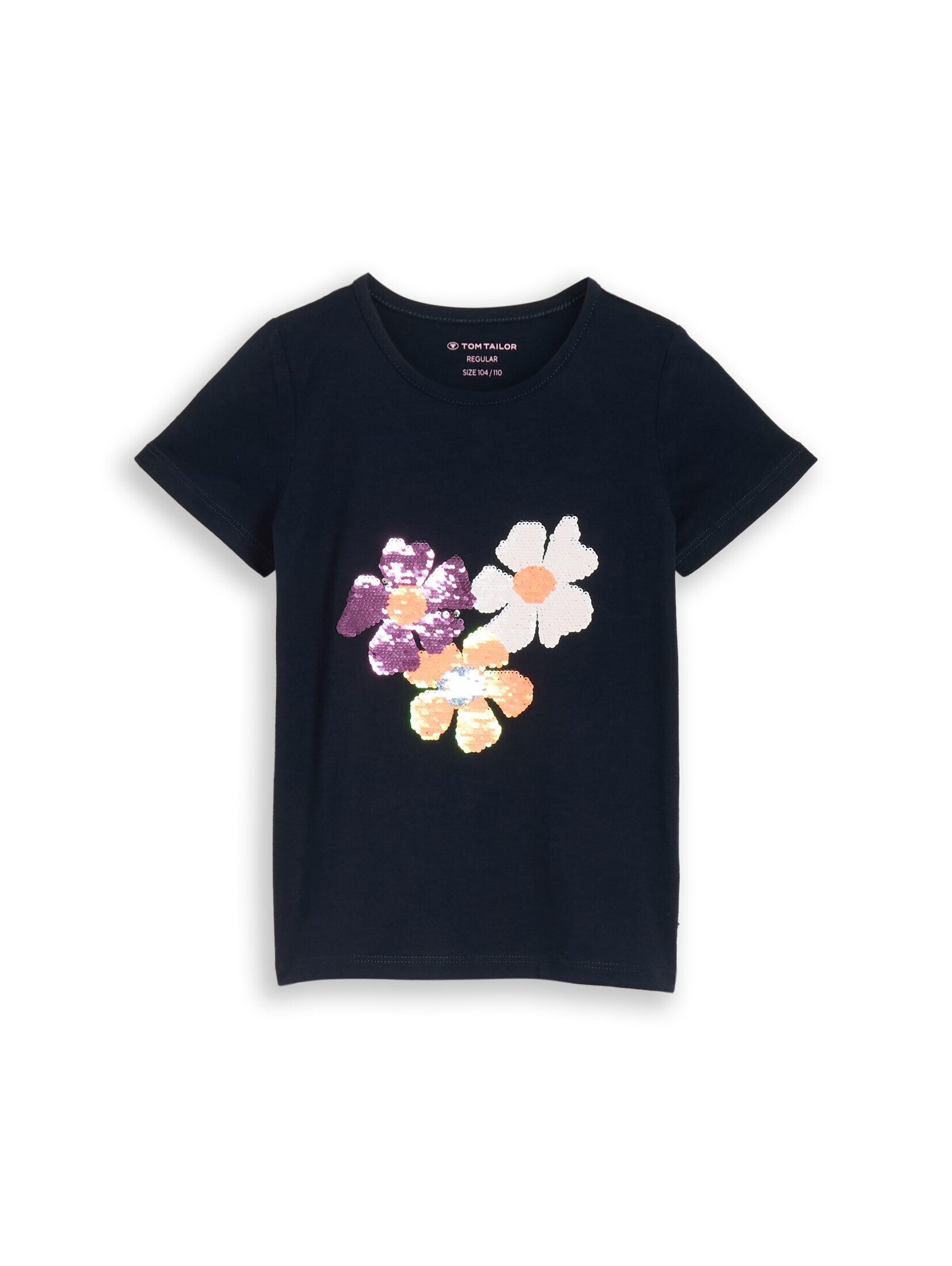 TOM TAILOR T-Shirt T-Shirt T-Shirt mit Wendepailletten