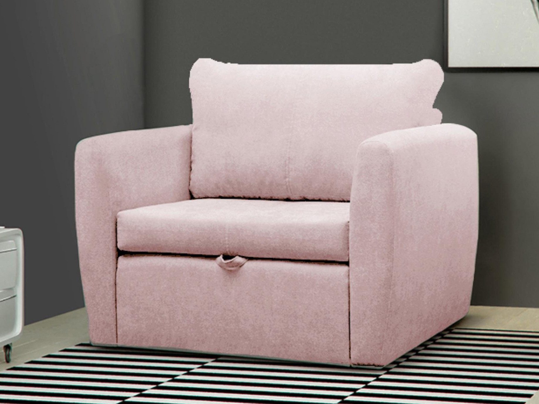 Beautysofa Relaxsessel Kamel (Modern 1-Sitzer Sofa, Wohnzimmersessel), mit Schlaffunktion