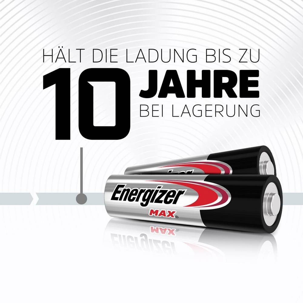 (AA)-Batterie Max Energizer 4er-Set Alkaline Mignon-Batterien, Akku, Mignon