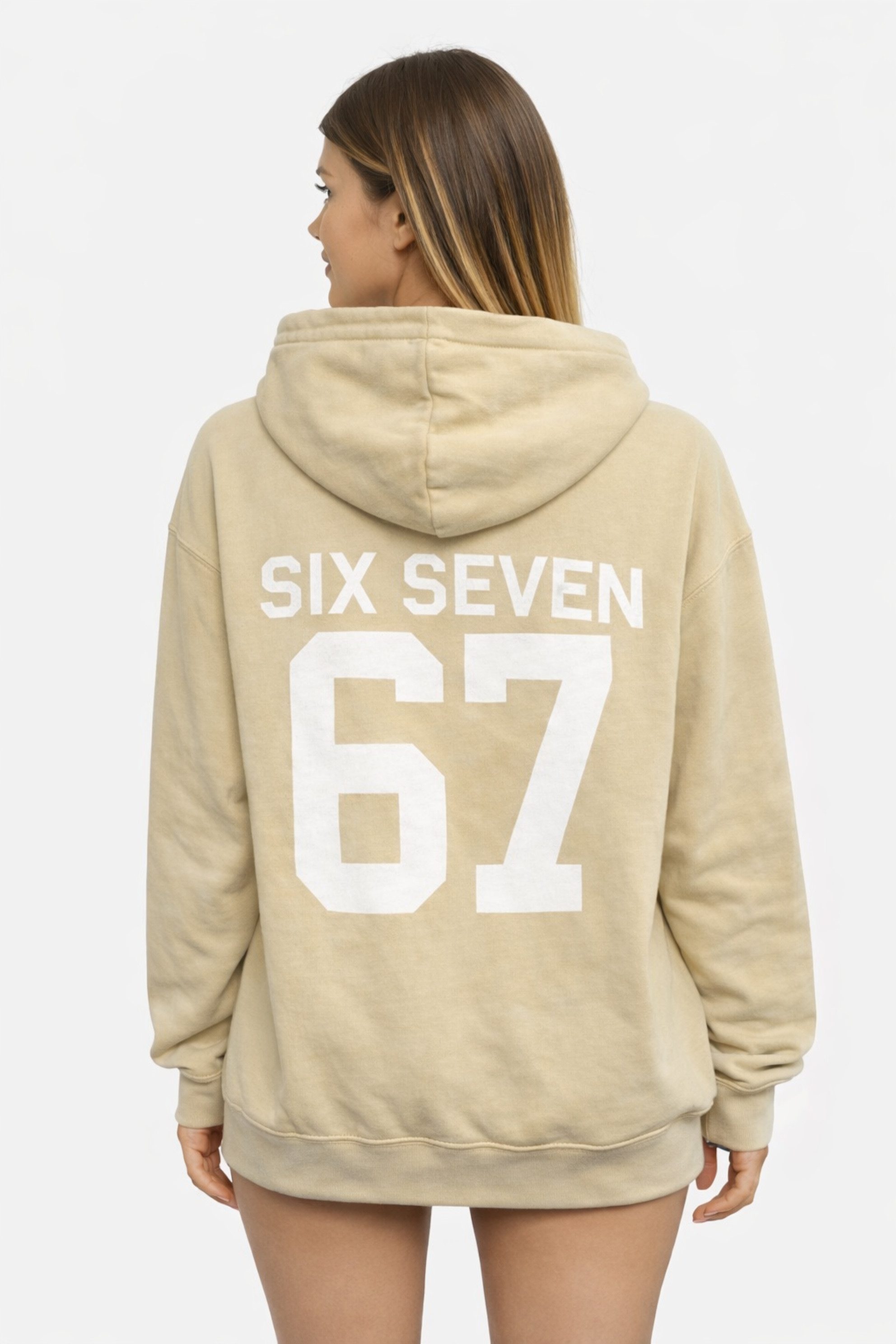Worldclassca Hoodie Worldclassca Oversized Hoodie SIX SEVEN 67 Kapuzenpullover Sweatshirt Neue Kollektion - Stilvolle und gemütliche Casual Mode für Damen
