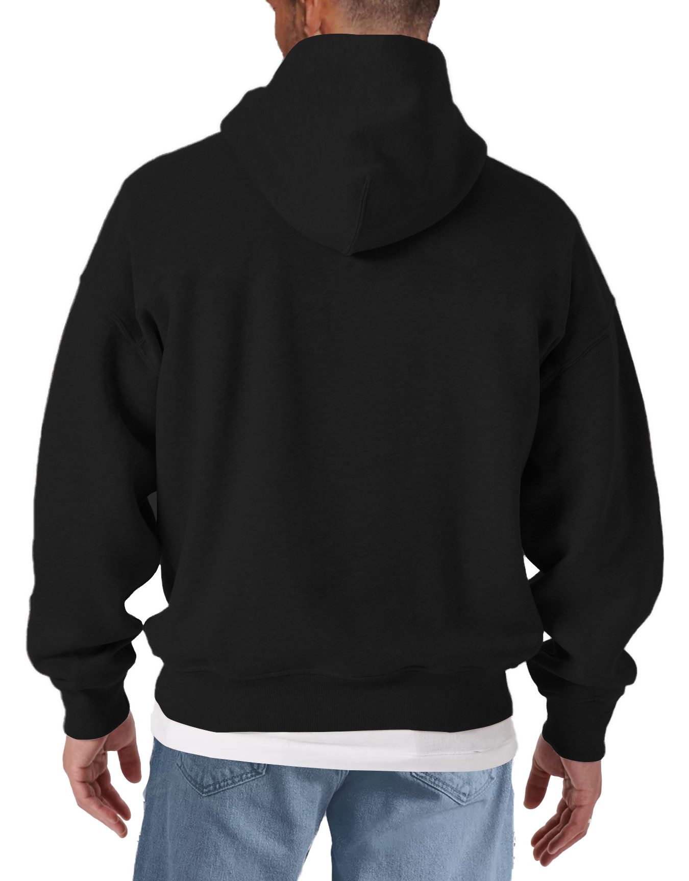MAKAYA Kapuzenpullover Herren Hoodie mit Totenkopf Design – Cooler Pulli mit Aufdruck (Schwarz, S, M, L, XL, XXL, XXXL, XXXXL) Baumwolle