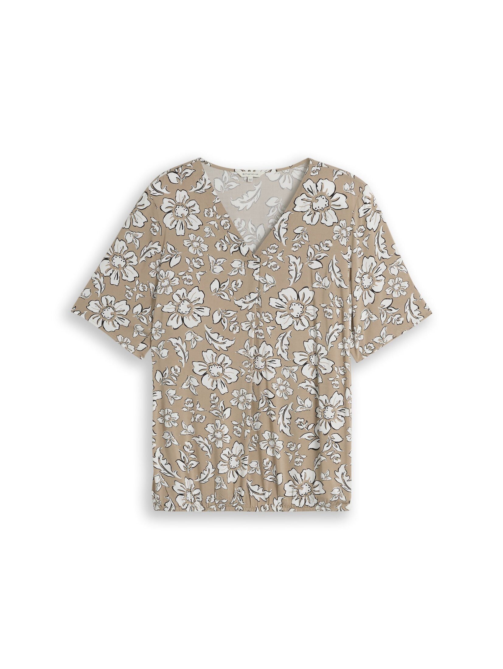 TOM TAILOR PLUS Kurzarmbluse Blusen & Shirts Plus Size - Bluse aus Viskose