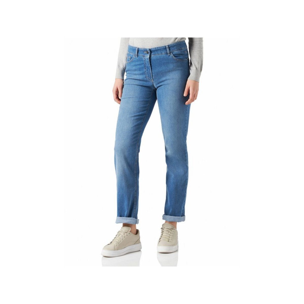 GERRY WEBER 5-Pocket-Jeans mittel-blau (1-tlg)