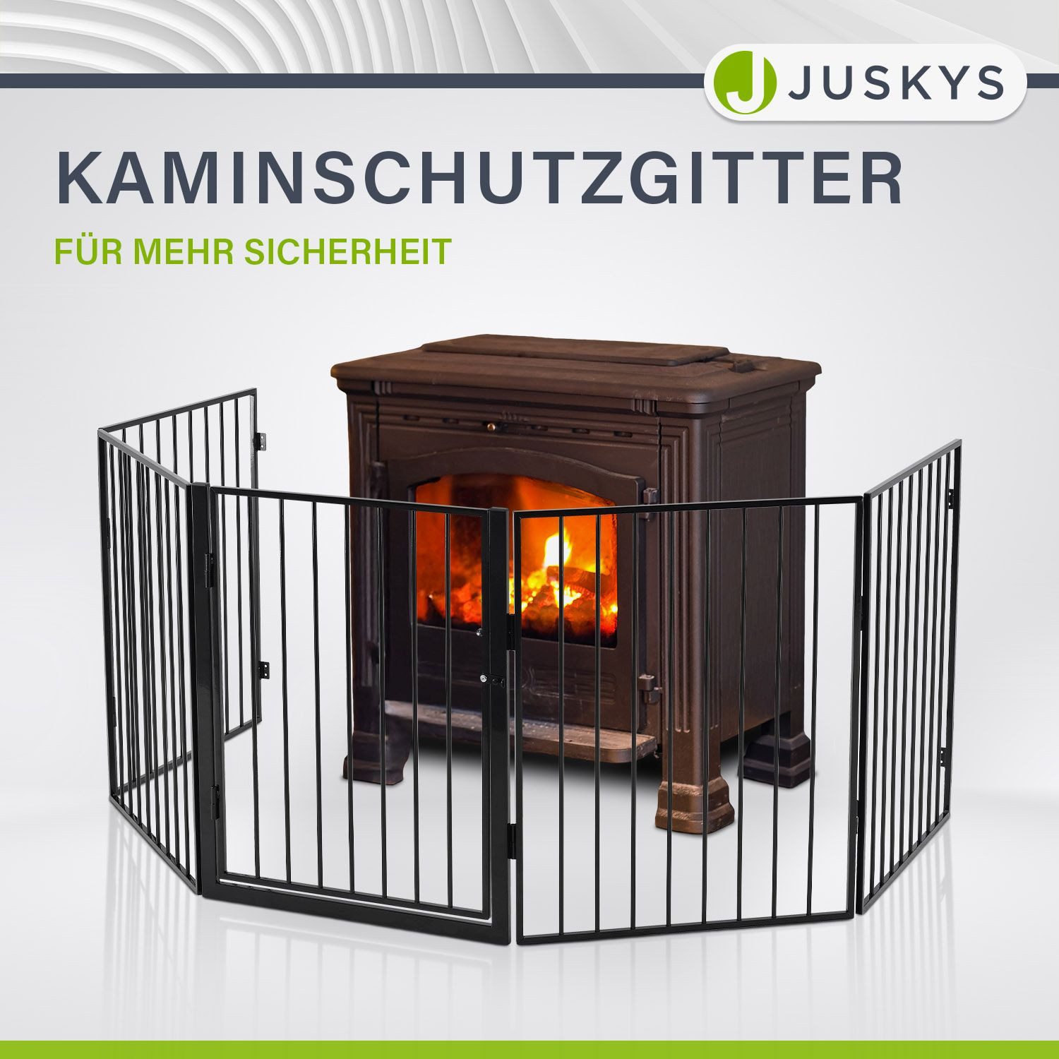 Juskys Kamingitter Ofenschutzgitter (5-tlg), 300 cm günstig online kaufen