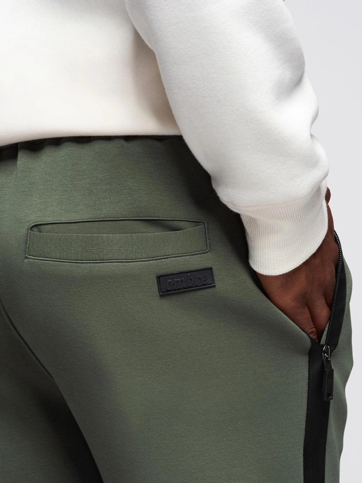 OMBRE Sweathose Herren-Jogginghose mit geradem Bein und Gummidetails