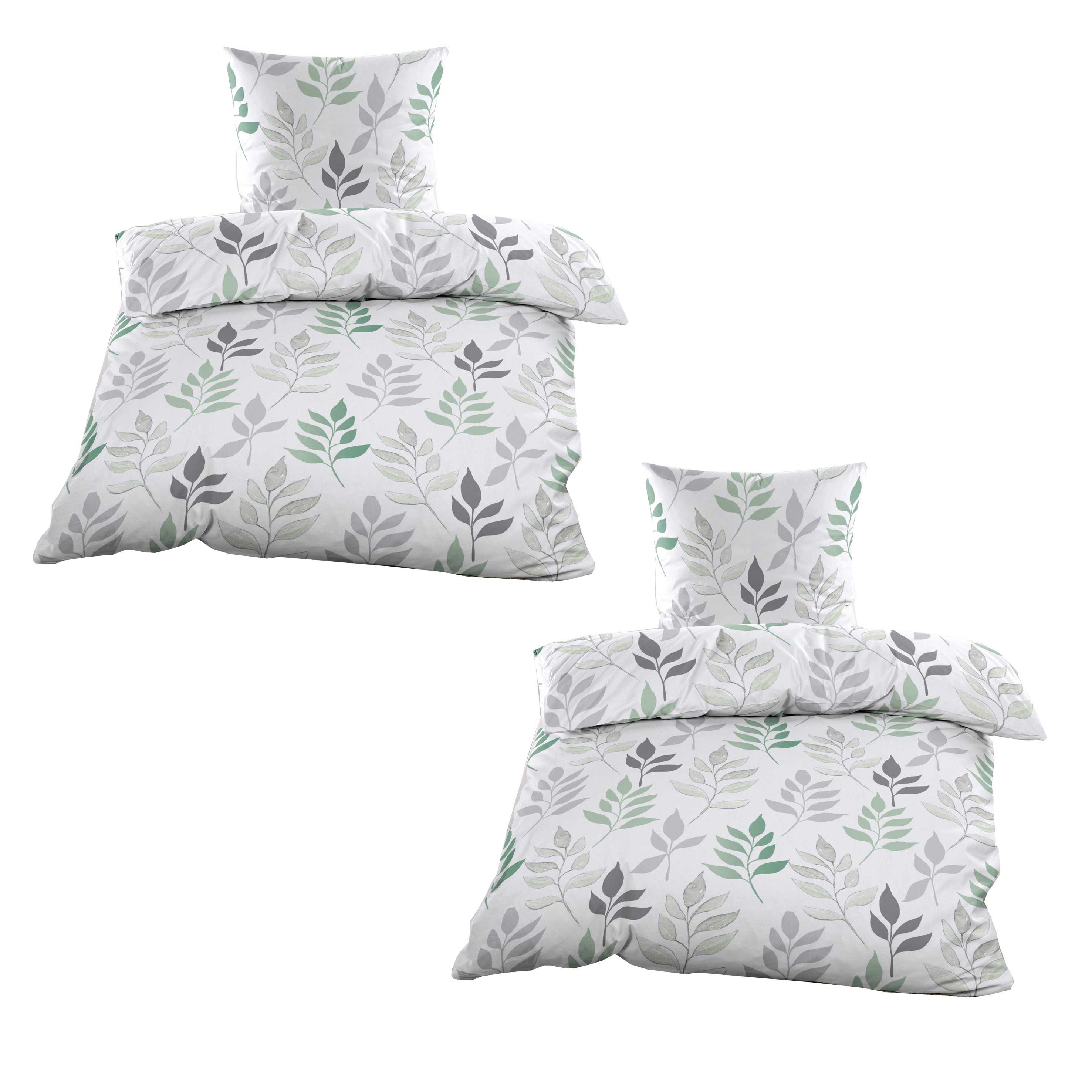 Casa Colori Bettwäsche Biber 135x200 cm 100% Baumwolle mit Reißverschluss, günstig online kaufen