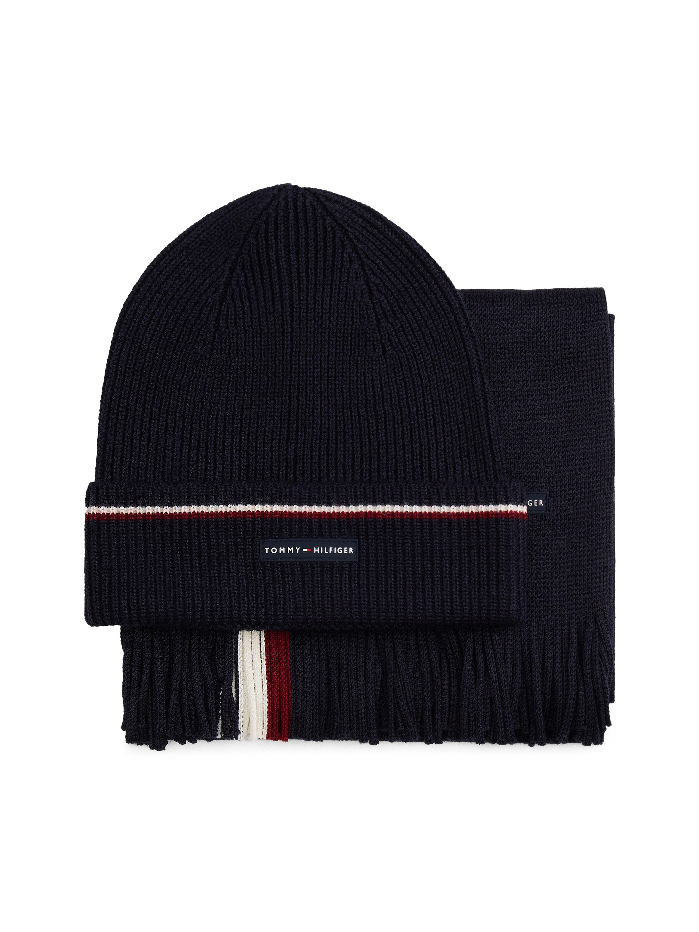 Tommy Hilfiger Beanie TH RWB BEANIE & SCARF in Geschenkbox, aus Wollmix günstig online kaufen
